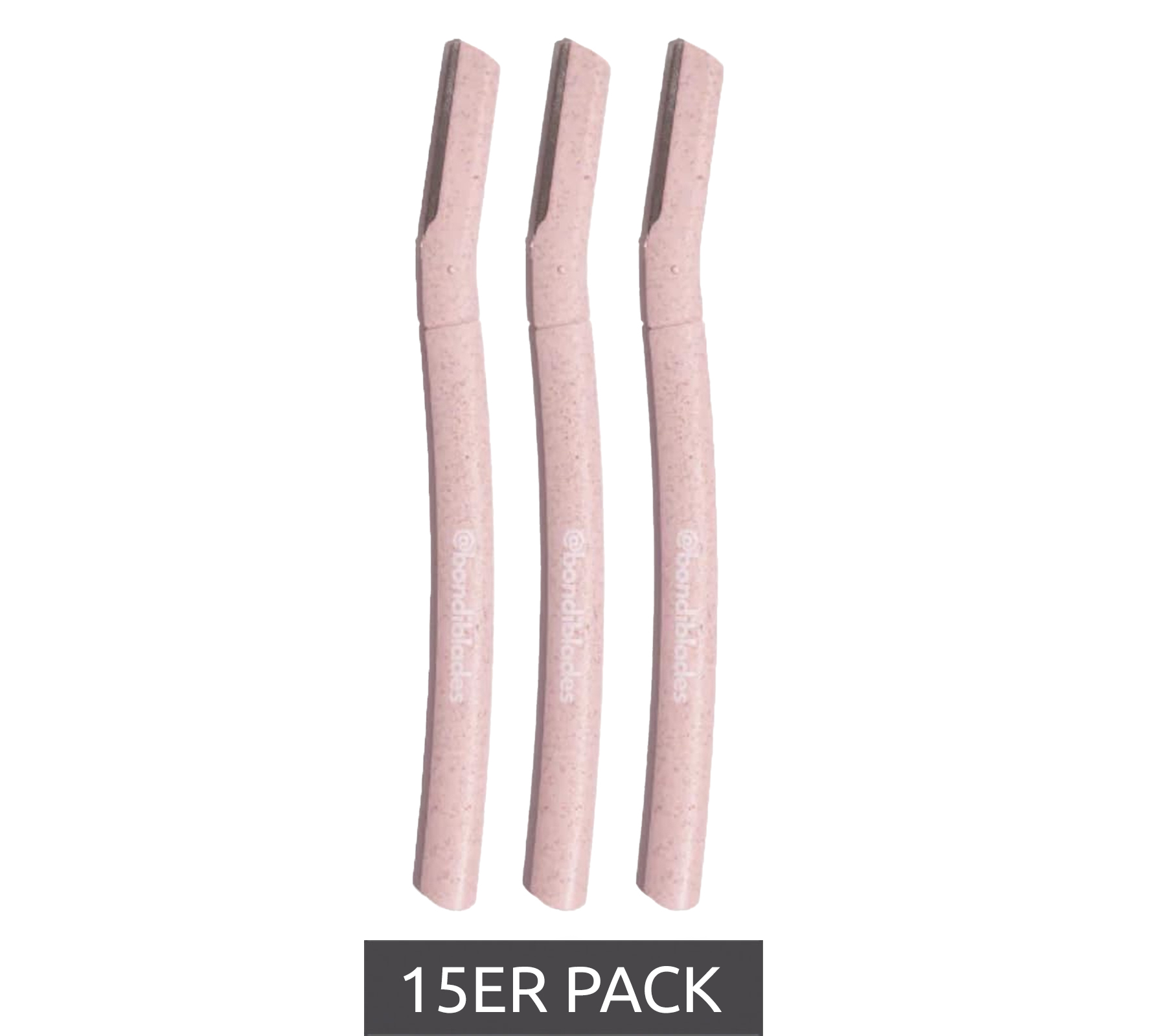15er Sparpack bondiblades Damen Derma Razor Dermaplaning-Rasierer zur Entfernung von Flaumhaaren nachhaltige Gesichtsrasierer Rosa
