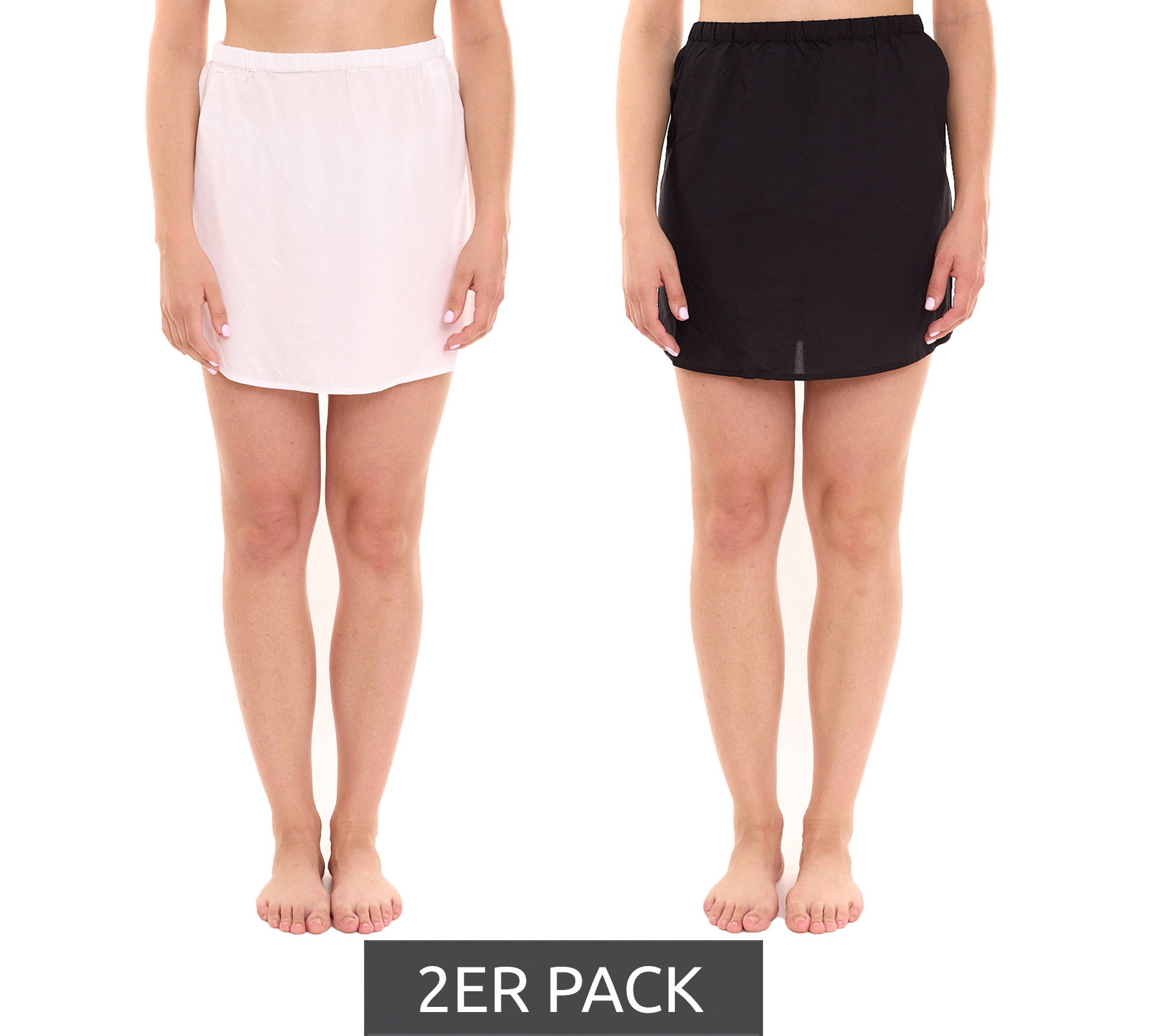2er Pack BOYSEN´S Damen Mini-Rock modischer Sommer-Rock 10317509 Schwarz/Weiß