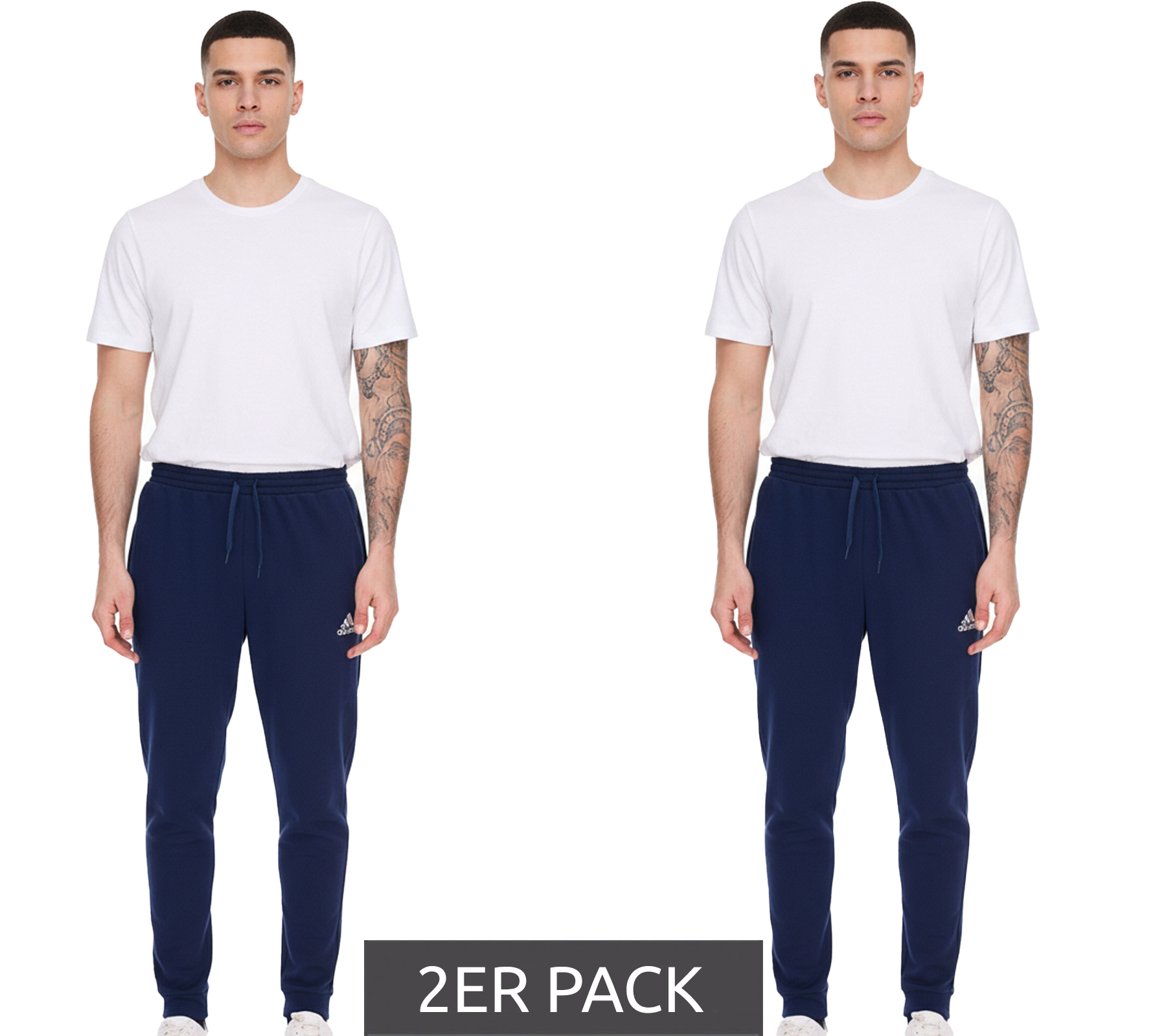 2er Sparpack adidas Entrada 22 Herren Jogginghose nachhaltige Trainings-Hose Fußball Sport-Hose H57529 Blau