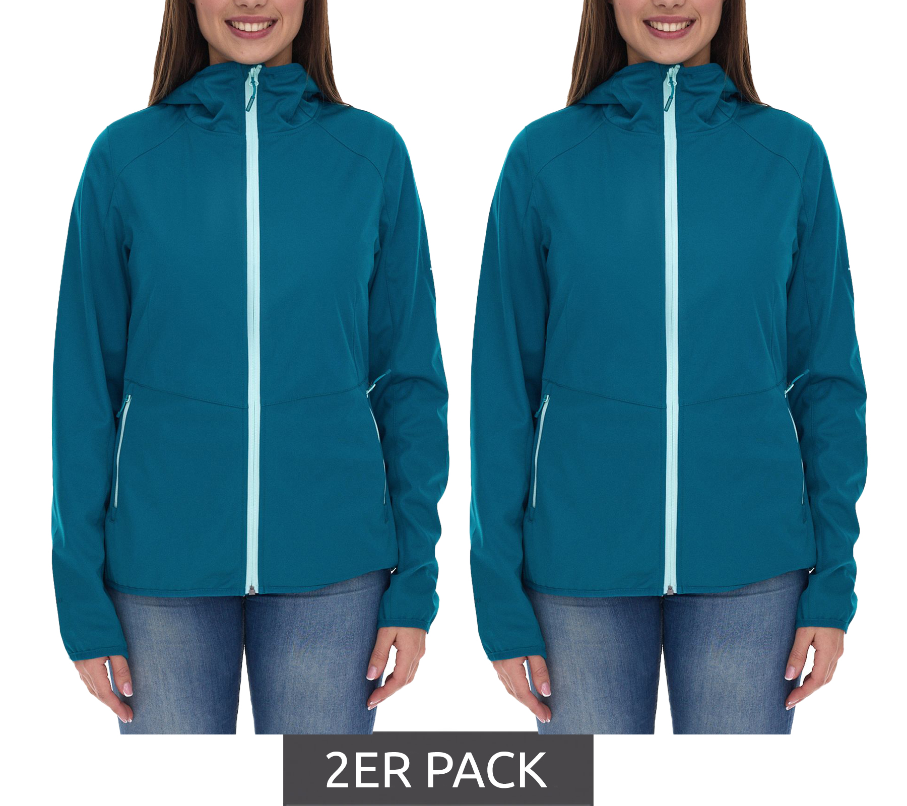 2er Sparpack McKINLEY Ciamarello W Damen Jacke wasserabweisende Softshell-Jacke mit VENTMAX-Technologie 422244 626 Petrolblau