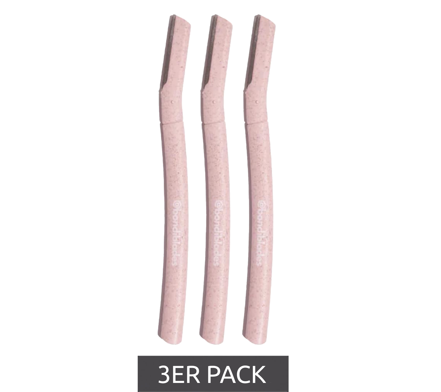 3er Pack bondiblades Damen Derma Razor Dermaplaning-Rasierer zur entfernung von Flaumhaaren Gesichtsrasierer Rosa