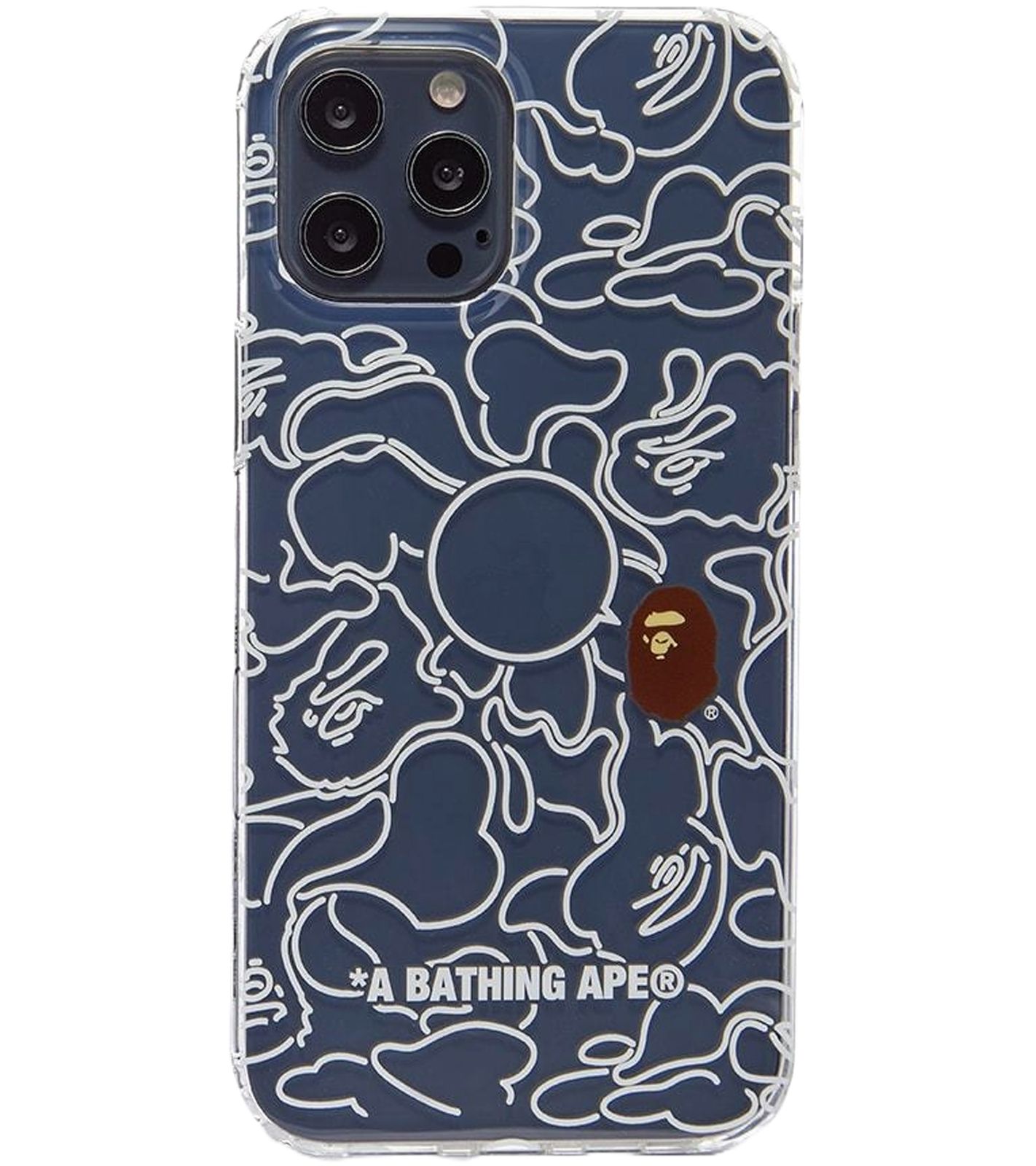 A Bathing Ape Abc Neon Camo iPhone Unisex Transparentes Schutzcover 12 Pro Max Handyhülle Klar