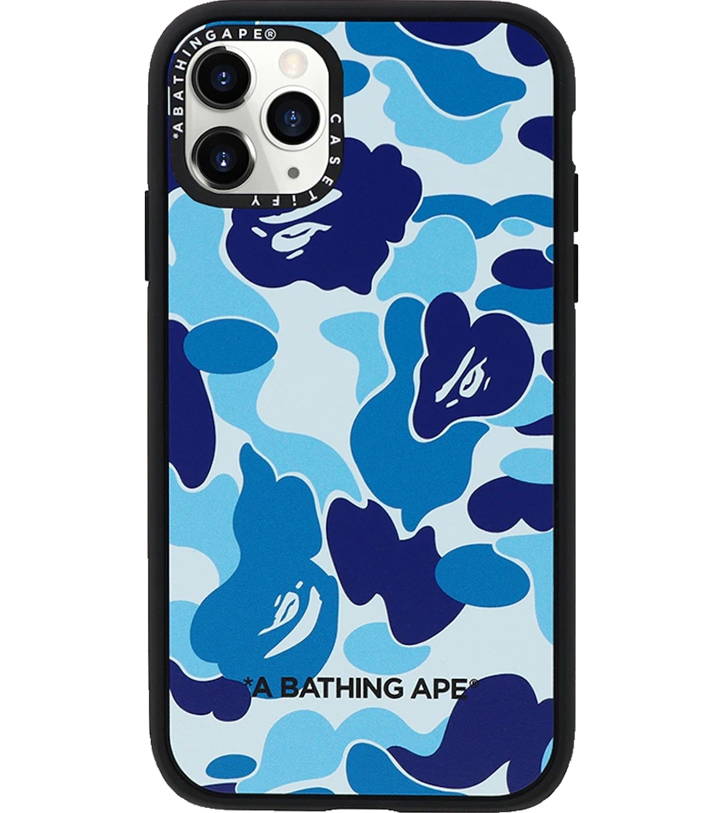 A Bathing Ape Caseify Abc iPhone Xi Pro Hülle Blau Stoßfeste Premium Handyhülle im Camo-Look Blau