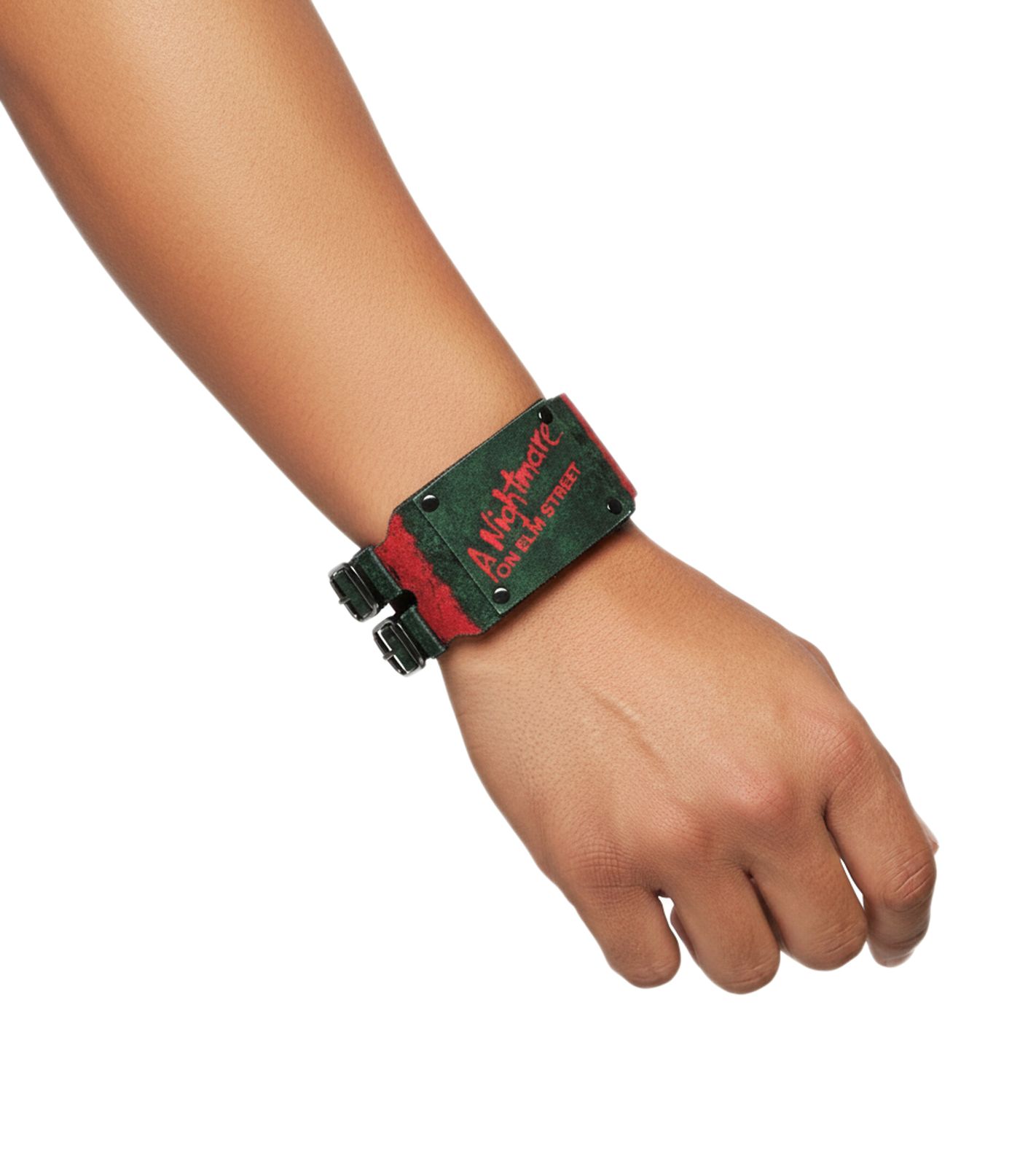 A Nightmare on Elm Street Armband mit Schriftzug Fan-Artikel Arm-Schmuck WB104748NOE3 Grün/Rot