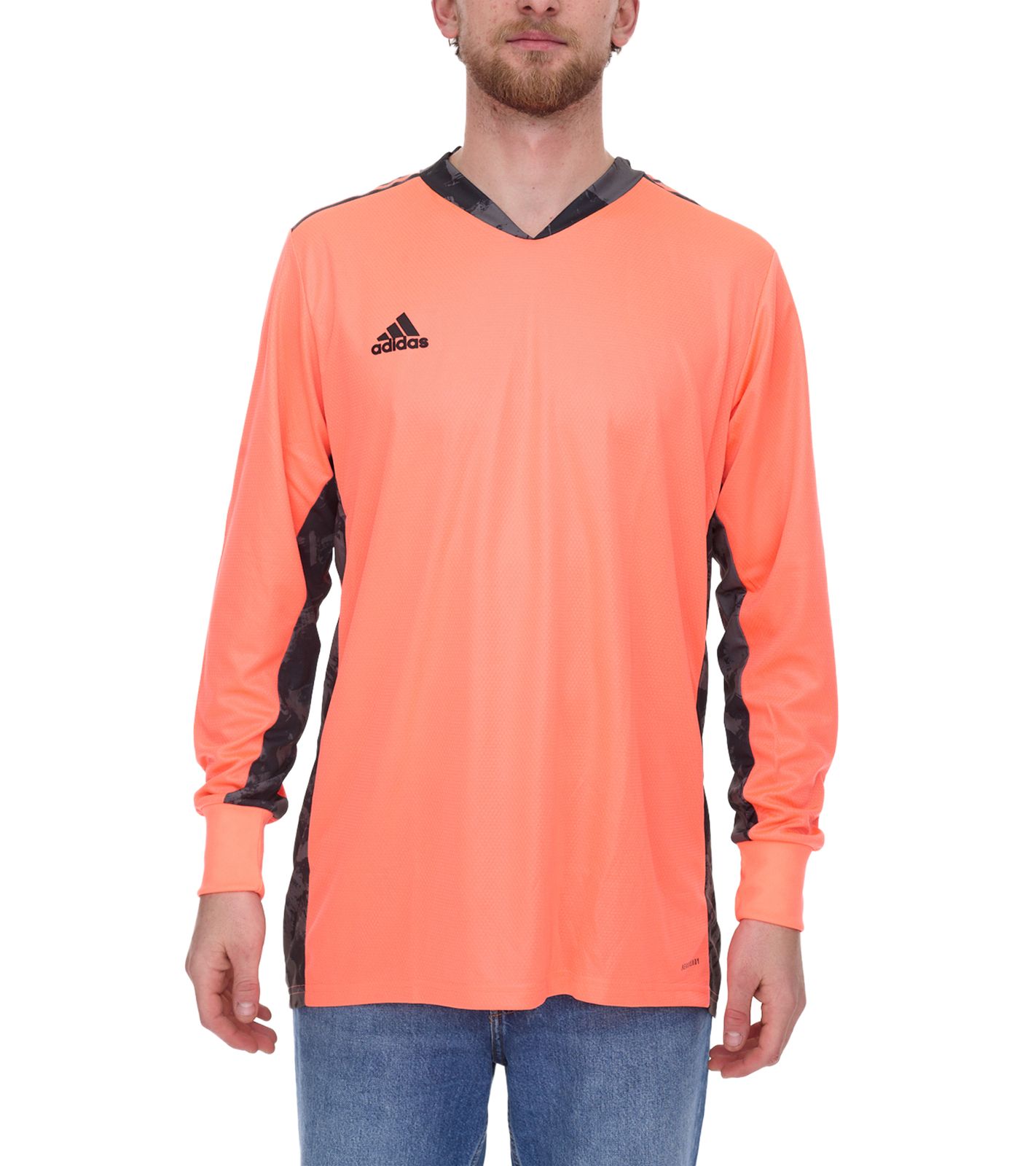 adidas AdiPro 20 Herren nachhaltiges Torwart-Trikot Langarm-Shirt Fitness-Pullover FI4191 Neon-Orange/Grau