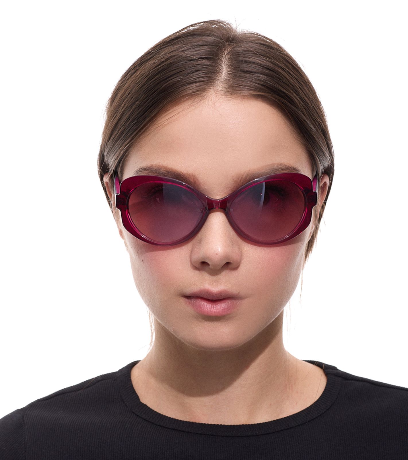adidas Damen Sonnenbrille Schmetterlings-Brille Gradient-Brille UVA & UVB Schutz Filterkategorie 2 Urlaubs-Brille EW3542 Violett
