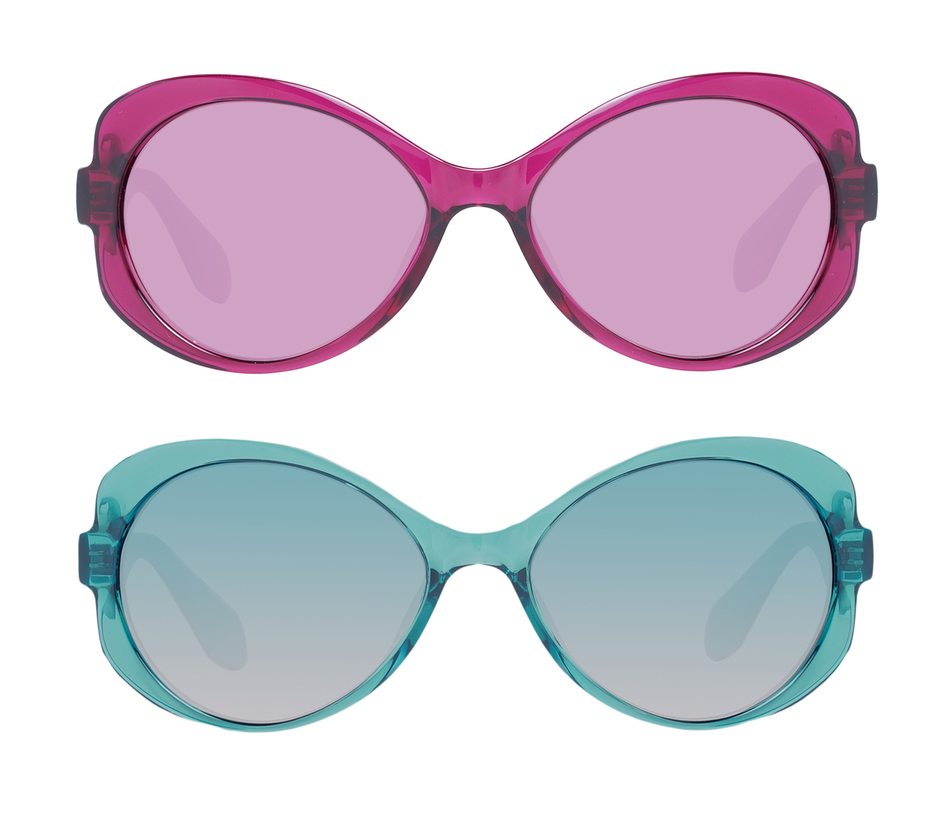 adidas Damen Sonnenbrille Schmetterlings-Brille Gradient-Brille UVA & UVB Schutz Filterkategorie 2 Urlaubs-Brille Violett oder Türkis