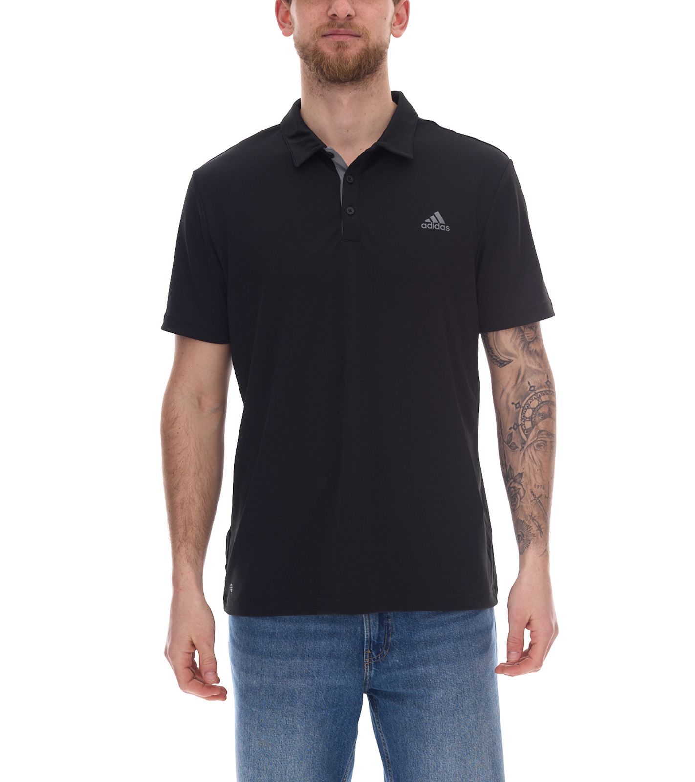 adidas Drive Polo Herren Polo-Shirt mit AeroReady nachhaltiges Golf-Hemd Training H56779 Schwarz