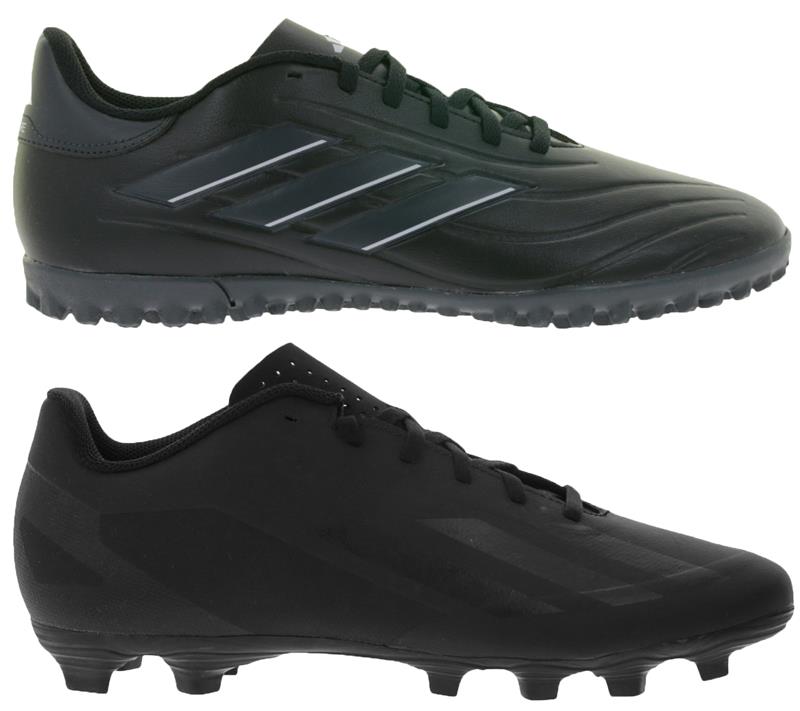 adidas Herren Fußballschuhe Copa Pure 2 Club TF IE7525 oder X Crazyfast.4 FxG GY7433 für Kunstrasen, Hart- und Aschenplätze in Schwarz