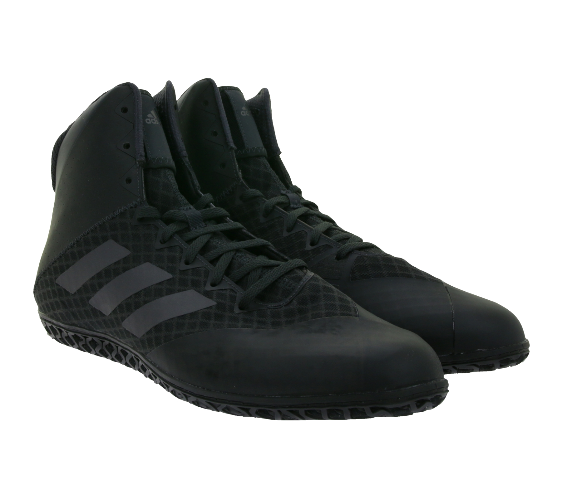 adidas Mat Wizard 4 Herren Wrestling-Schuhe mit atmungsaktiver Mesh-Konstruktion Hallen-Schuhe Große Größen AC6971 Schwarz