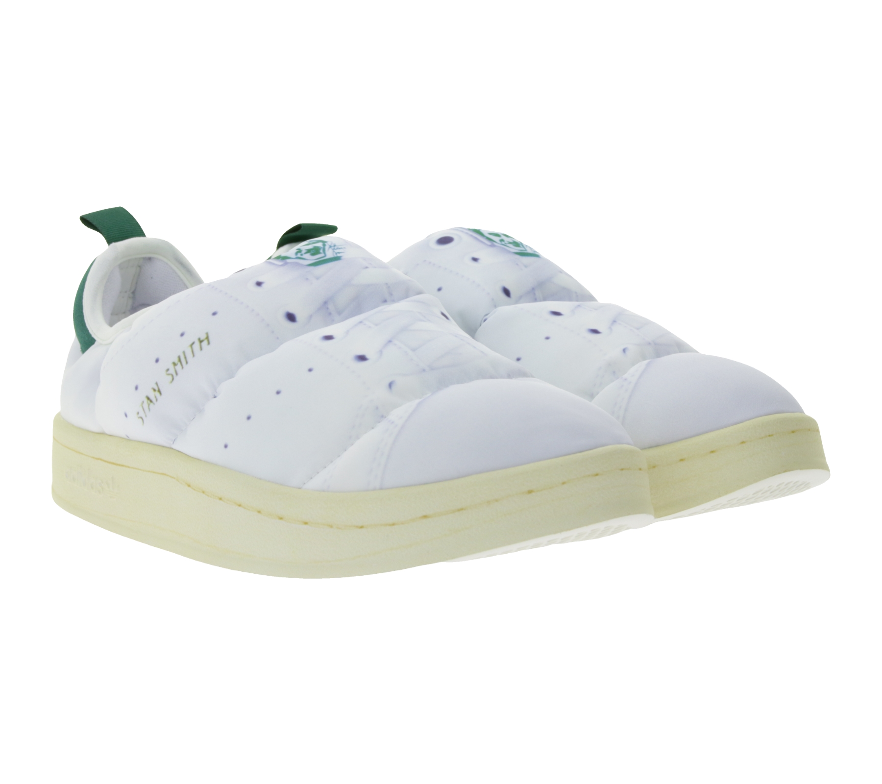 adidas Puffylette Stan Smith Unisex Schuhe Hausschuhe mit PrimaLoft-Isolierung wasserabweisende Low Top Sneaker HP6699 Weiß/Grün