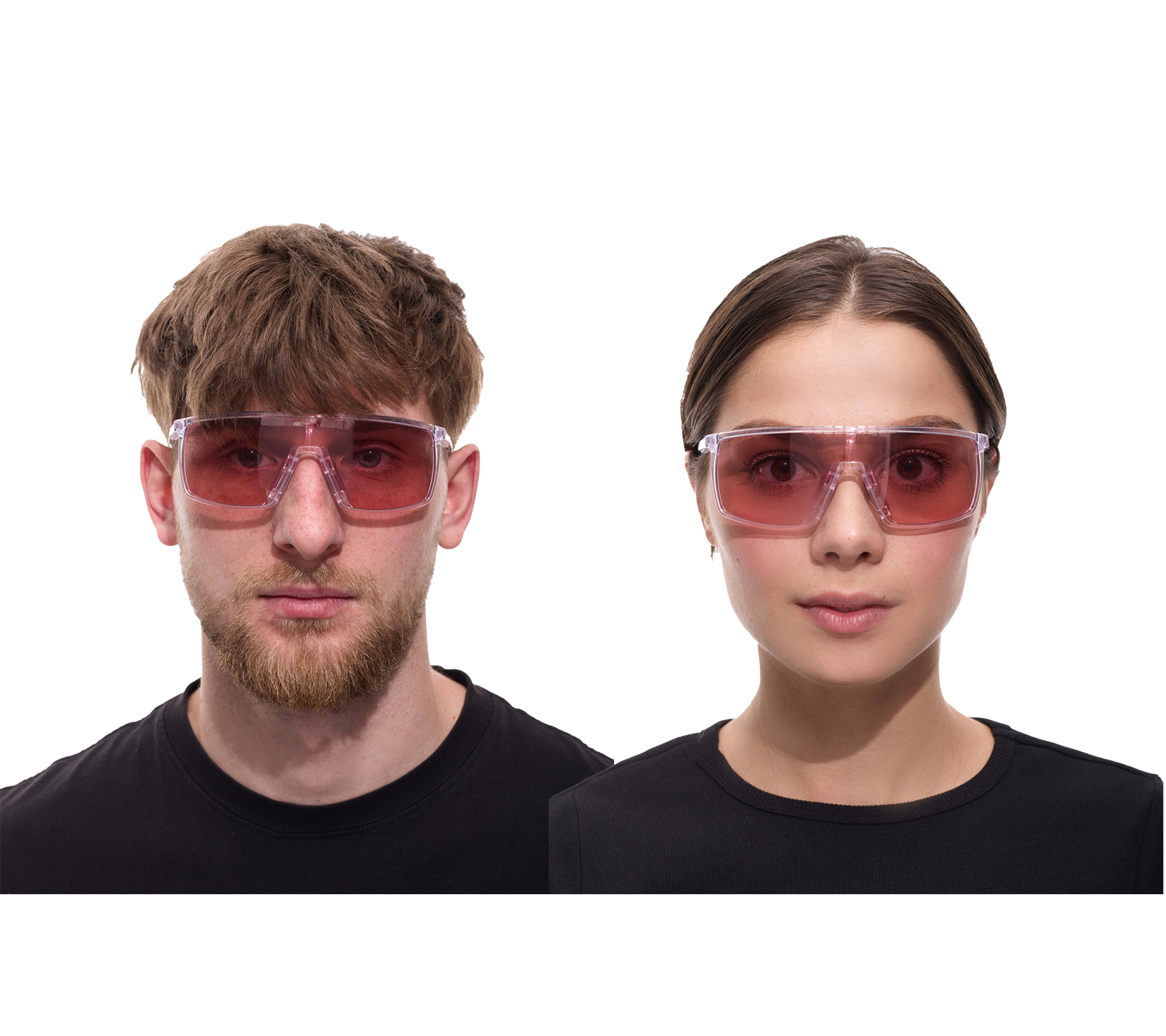 adidas sport Damen und Herren Sonnenbrille Radsport-Brille mit Rosa Gläsern Brille zum Joggen UVA & UVB Schutz Filterkategorie 1 Lauf-Brille SP0004 0027S Transparent