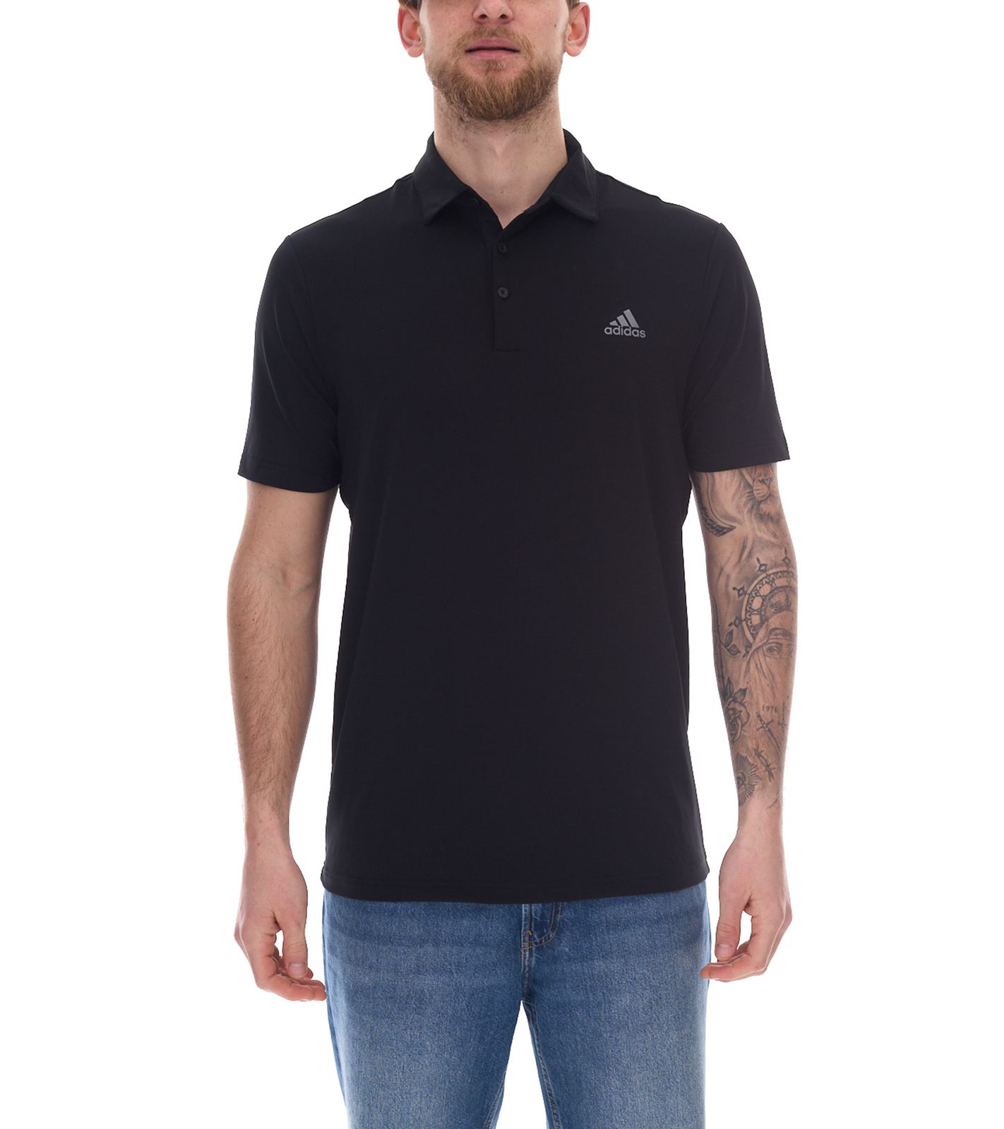adidas Ultimate365 Herren Polo-Shirt mit Kent-Kragen Kurzarm-Shirt Golf-Hemd GM4014 Schwarz