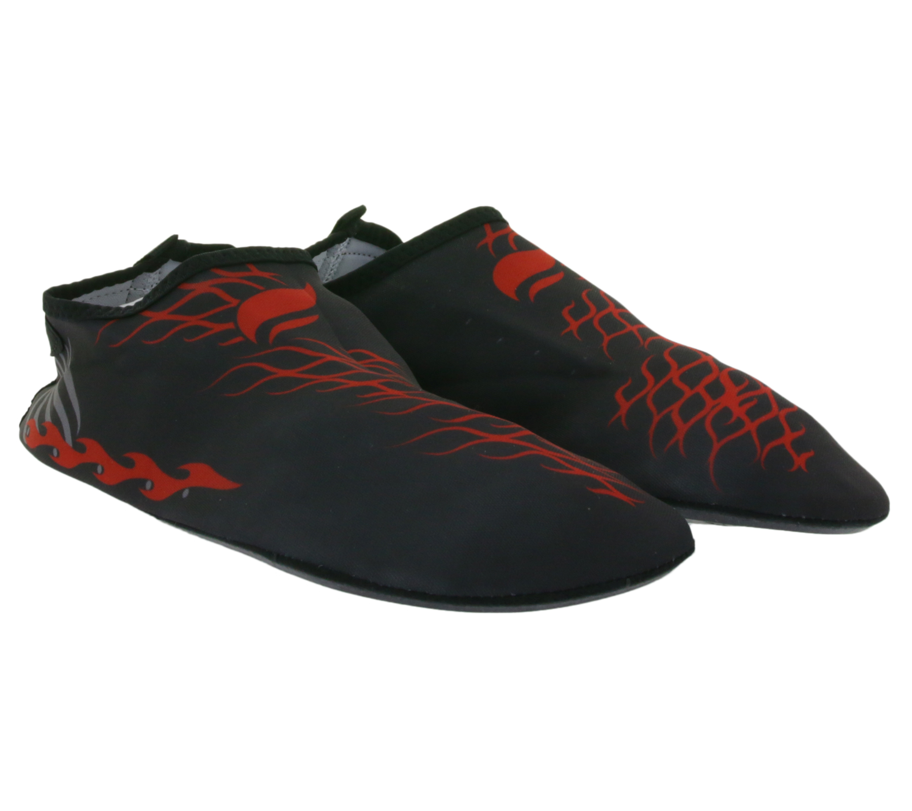 airjoy Neopren-Bade-Schuhe mit herausnehmbarer Innensohle Wasser-Schuhe mit farblichen Highlights 7654618 Schwarz/Rot