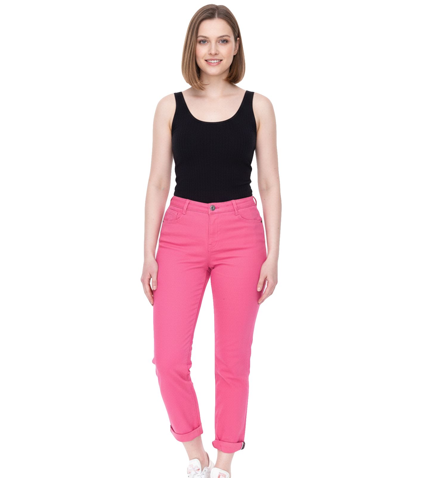 Alife and Kickin Damen Baumwoll-Hose im 5-Pocket-Style Denim-Hose 51977322 Pink