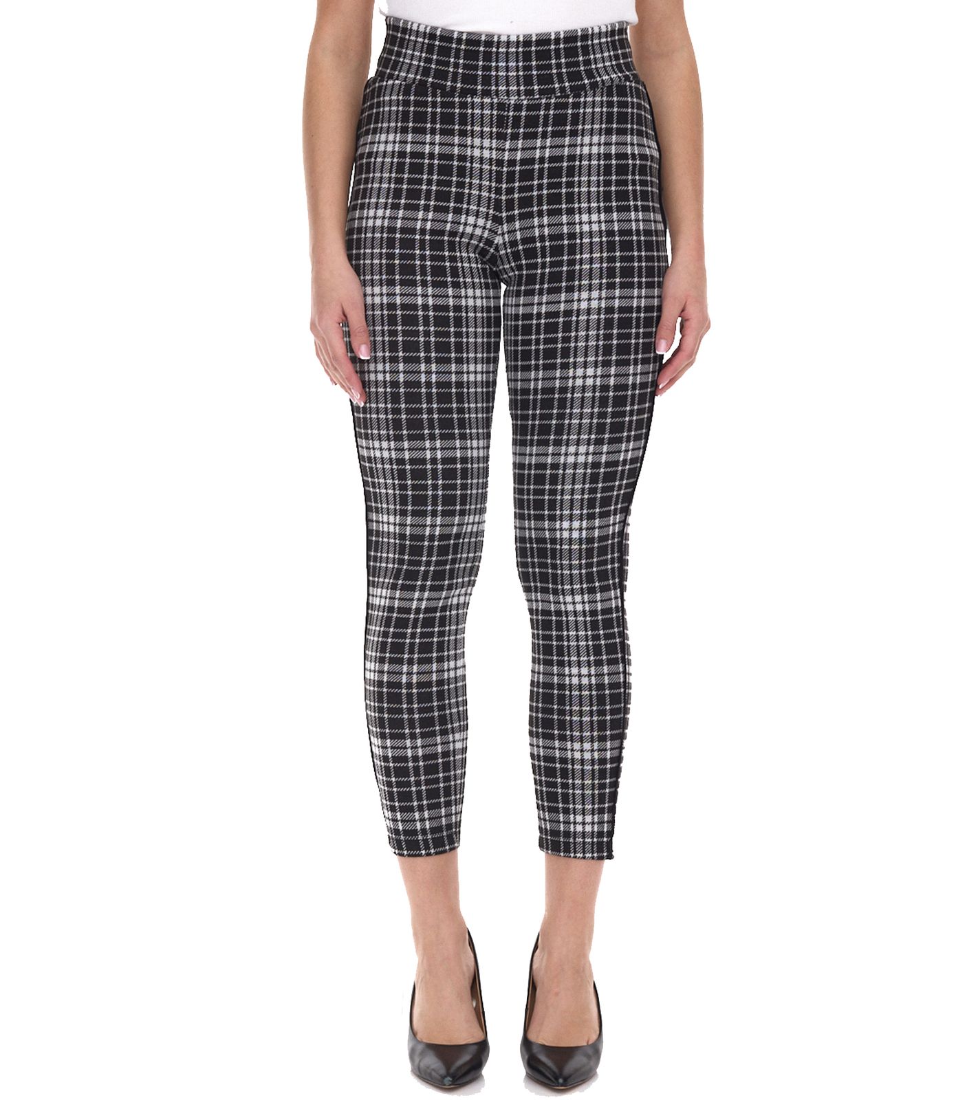 Aniston Selected Damen Stoff-Hose Schlupf-Hose im Karo-Design 61294641 Schwarz/Weiß