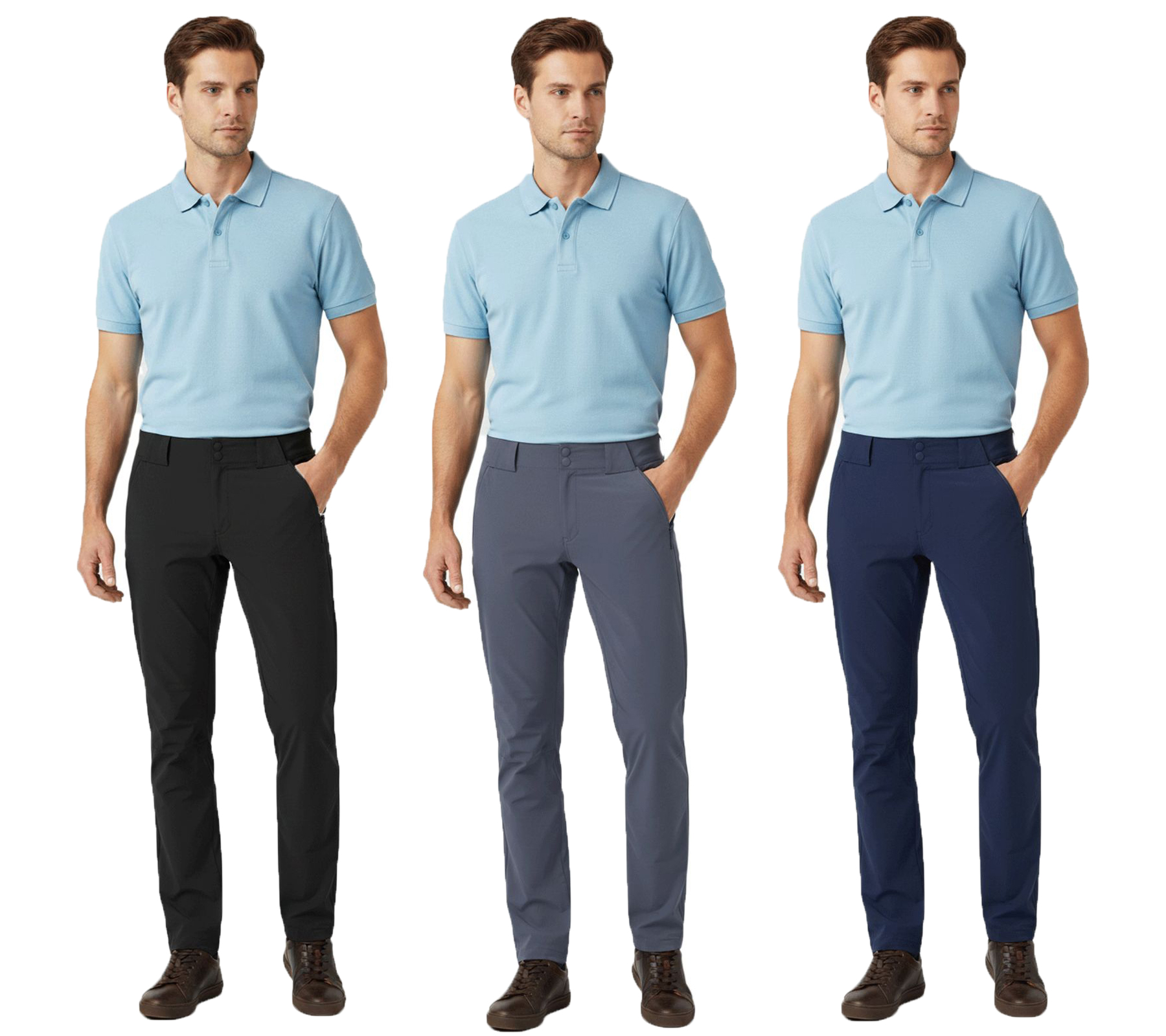 Atmungsaktive NORTH BEND Gerd Herren Outdoor-Hose wasserabweisende Trekking-Hose Wander-Hose mit W-PRO Wetterschutzsystem 231162MMM Blau, Grau oder Schwarz