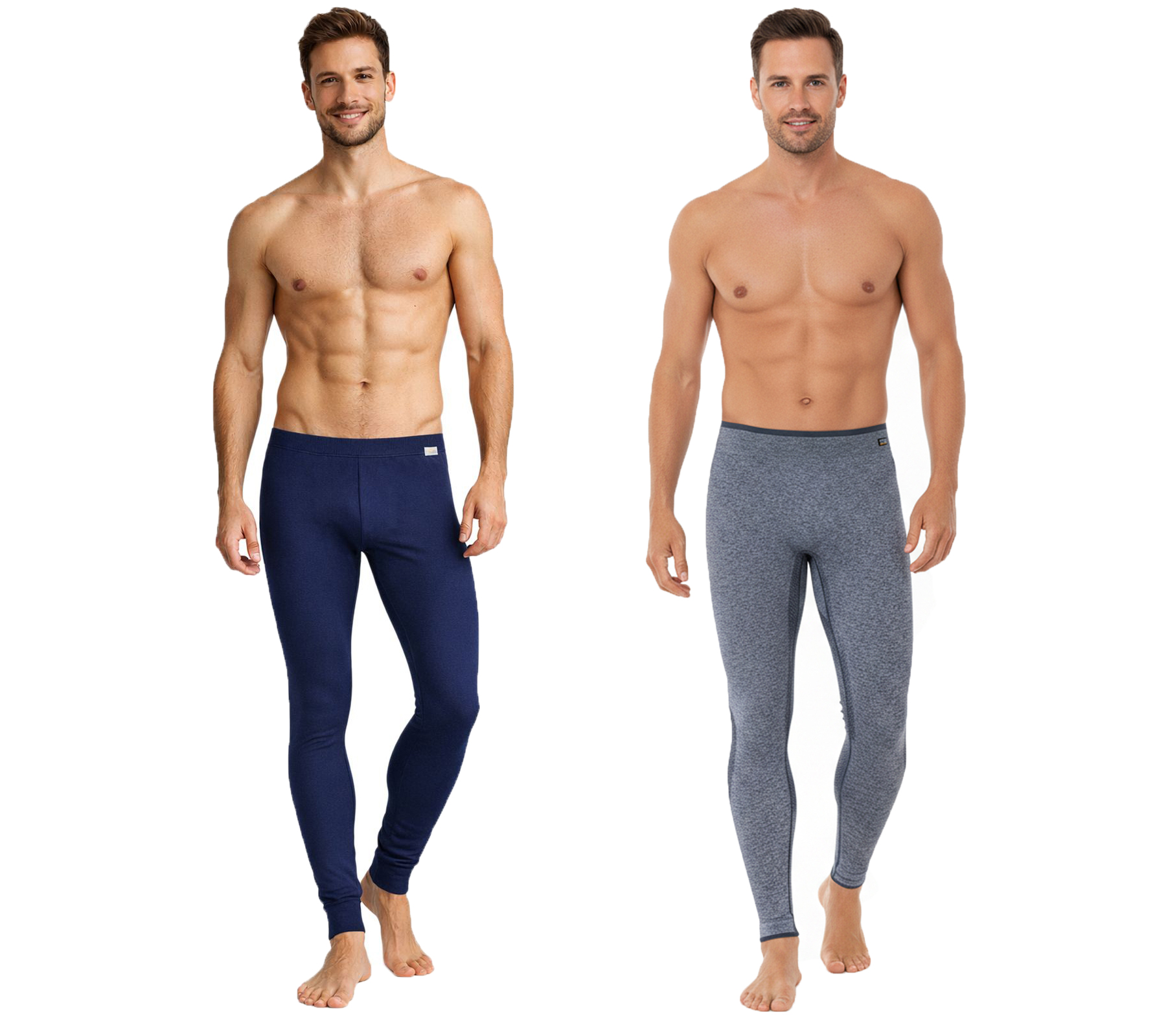 Atmungsaktive TOPTEX PRO Herren Funktions-Hose Leggings lange Unterhose mit OEKO-TEX Standard 100 Arbeits-Unterhose Blau meliert oder Navy