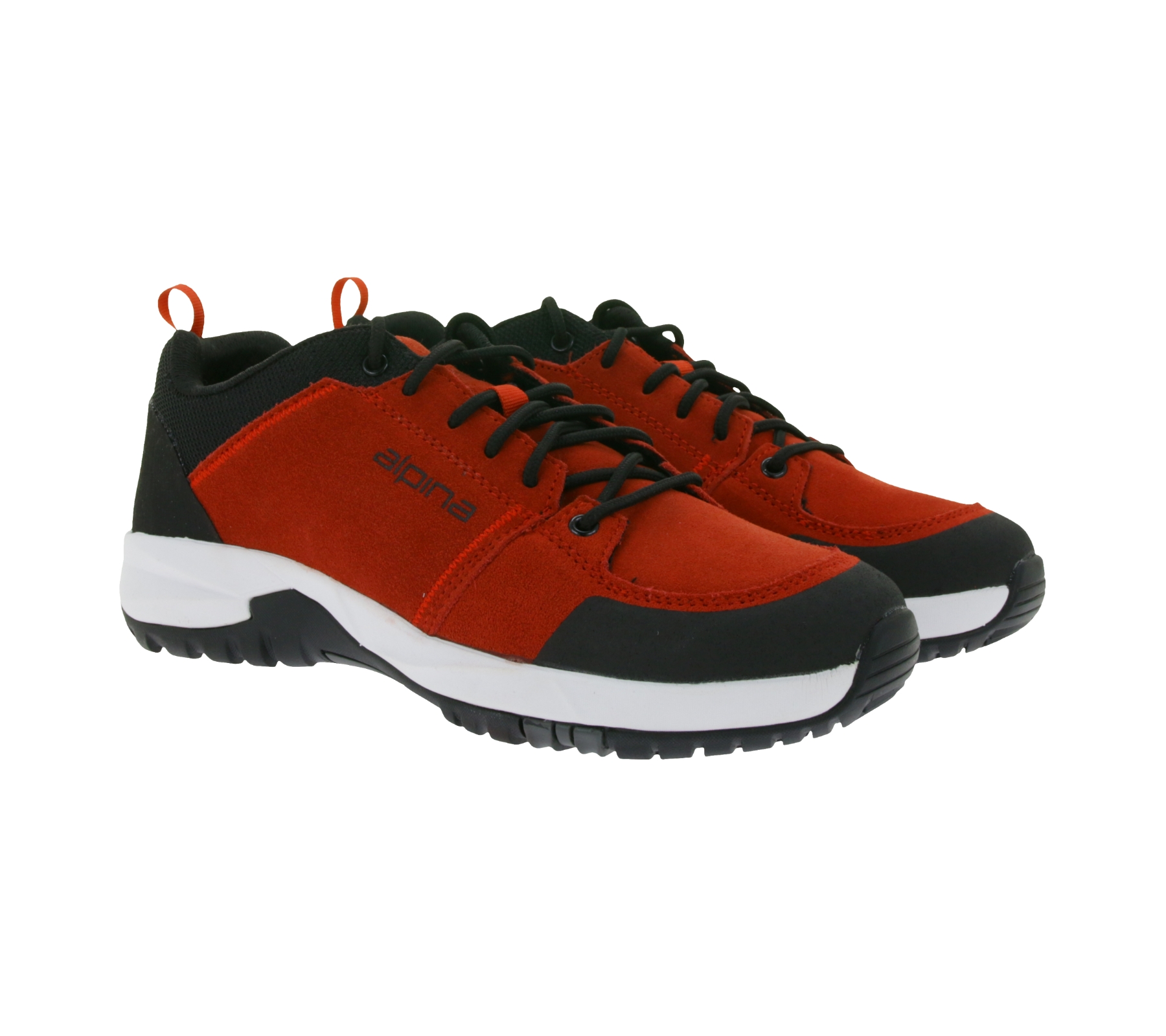 Atmungsaktiver ALPINA Opal Damen Trekking-Schuhe Wander-Sneaker Outdoor-Schuhe 627G-2K Rot/Schwarz