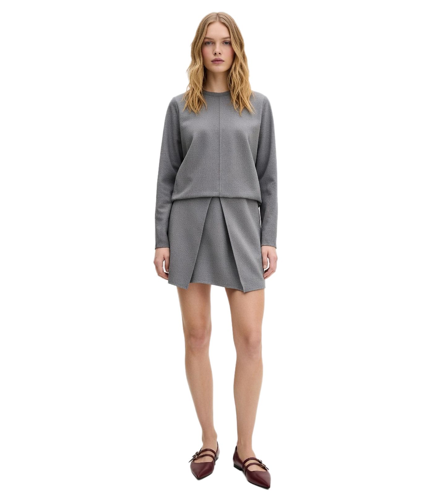 ausgestellter Damen Mini-Rock Punto di Roma Business-Rock 914452 Grau