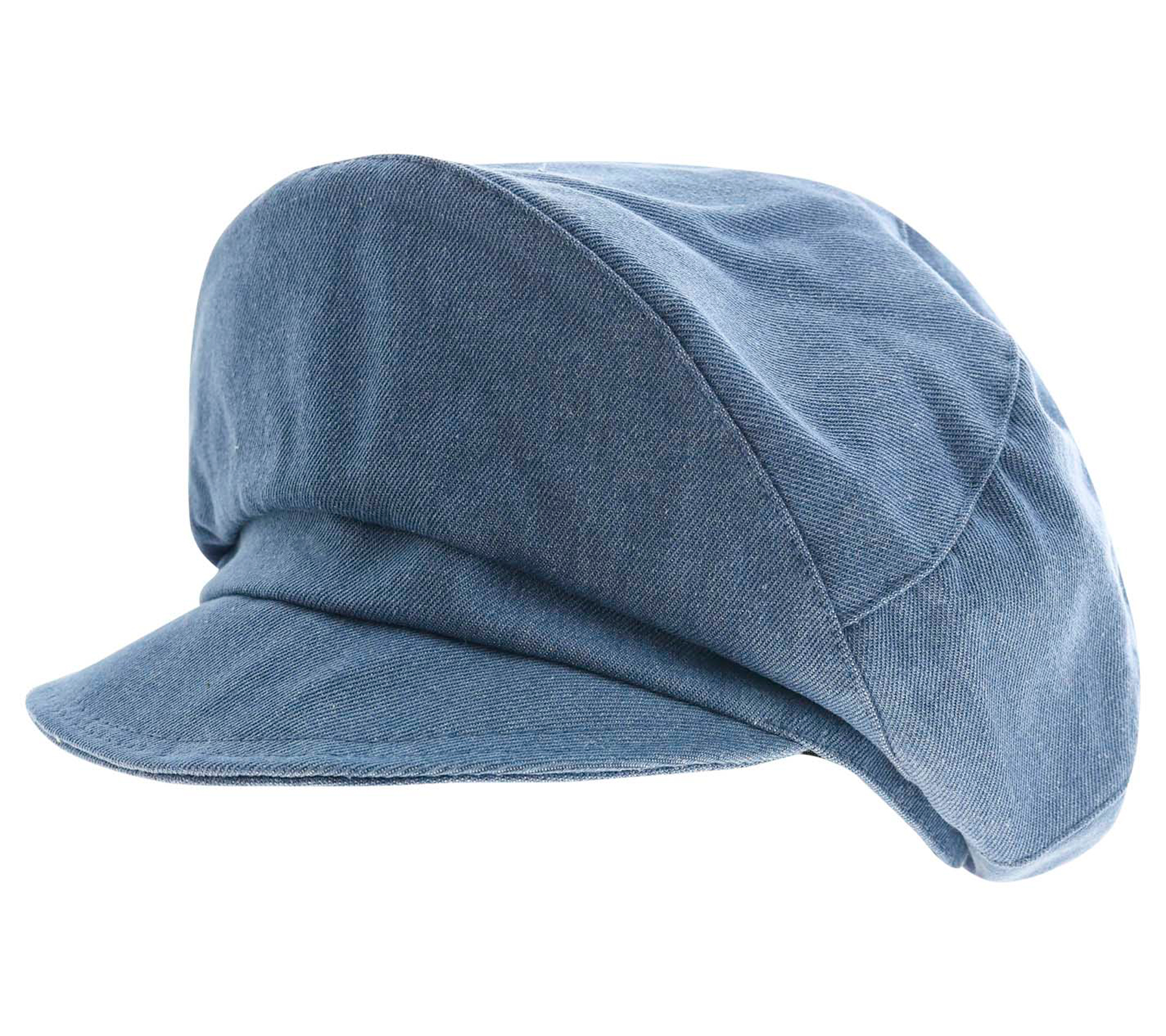Baker-Boy-Mütze im Jeans-Style Ballon-Mütze Kopfbedeckung Sommer-Cap Schirm-Mütze 4606M K248139 Blau