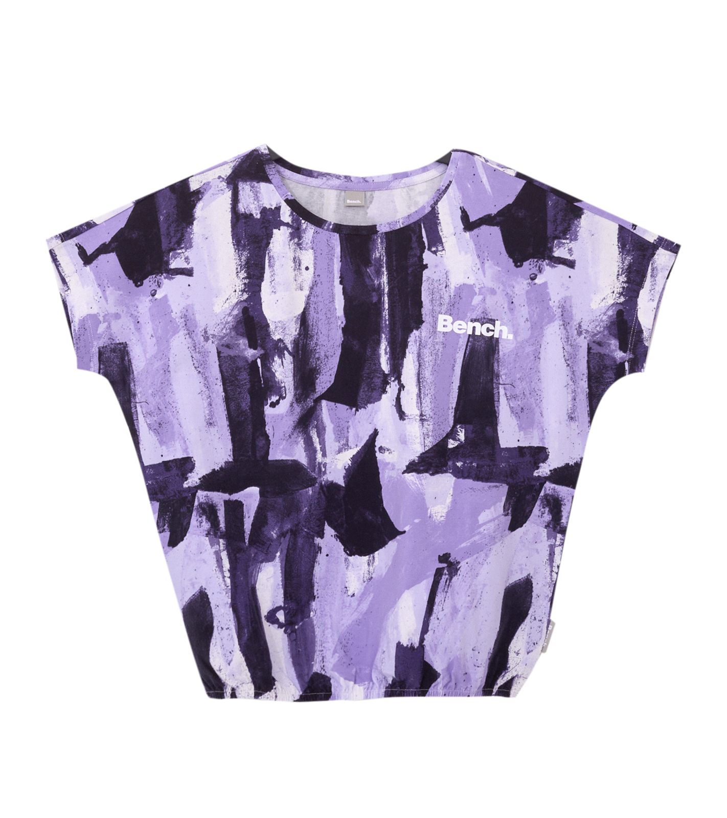 Bench. Mädchen Baumwoll-Shirt Kurzarm-Shirt mit Allover-Print 65280936 Lila