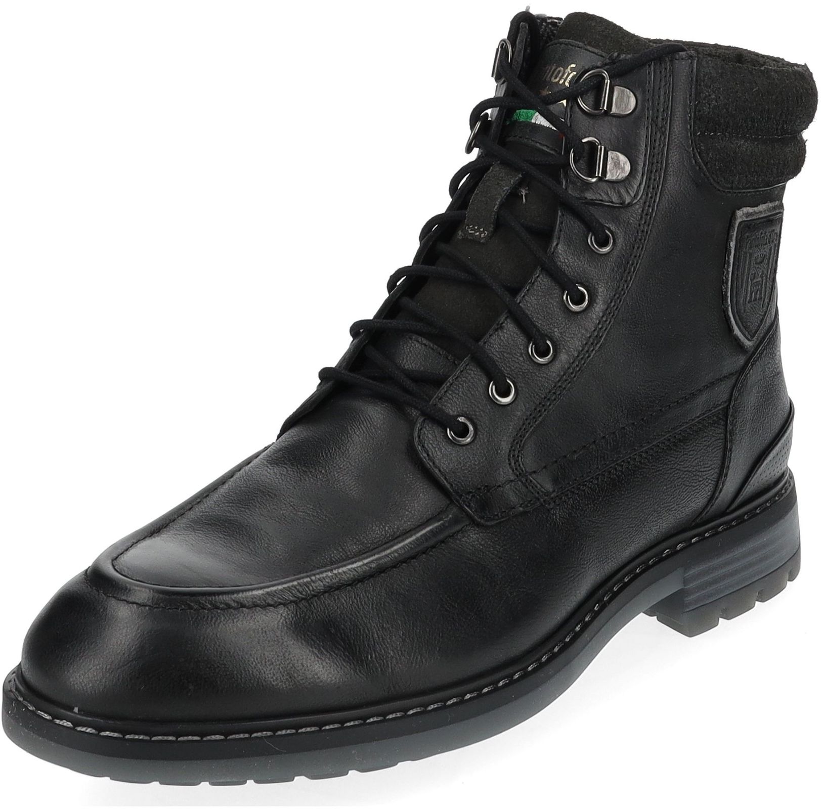 Bequeme Pantofola d´Oro Stiefelette Schnürschuhe für Herren 10233053.25Y Schwarz