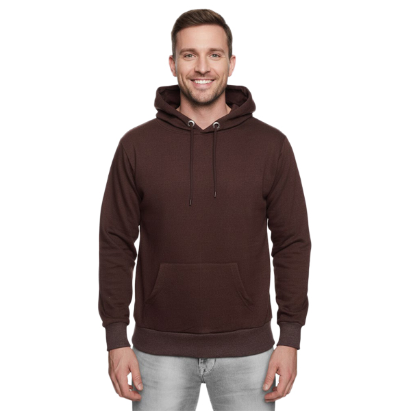 Bequemer Kapuzen-Pullover für Herren in Regular Fit-Passform Hoodie Sweater 19161 Braun