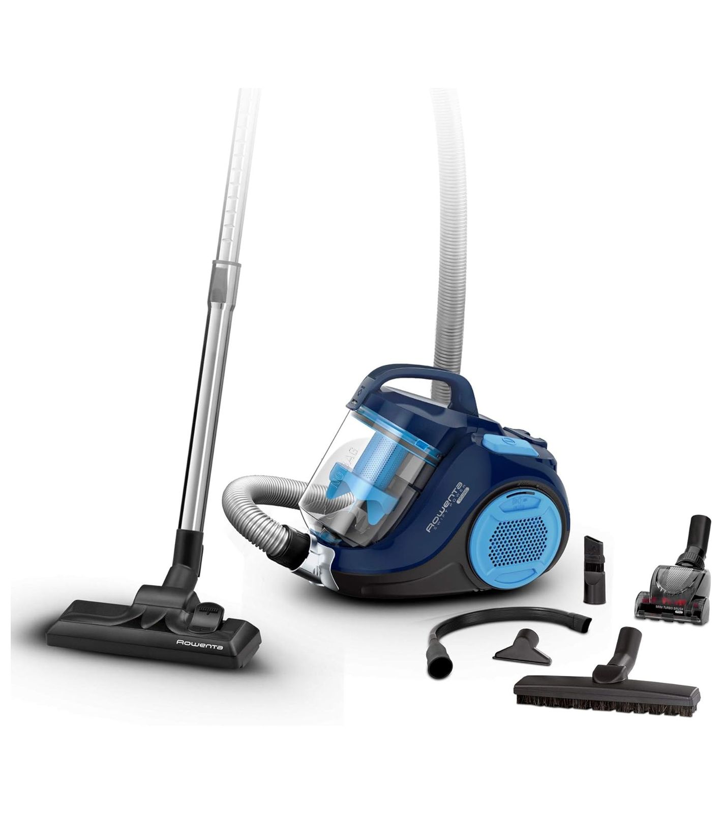Beutelloser Rowenta Swift Power Cyclonic Staubsauger Hausstaubsauger mit Kabel 1,2 L Staubbehälter 900W RO2981EA Navy