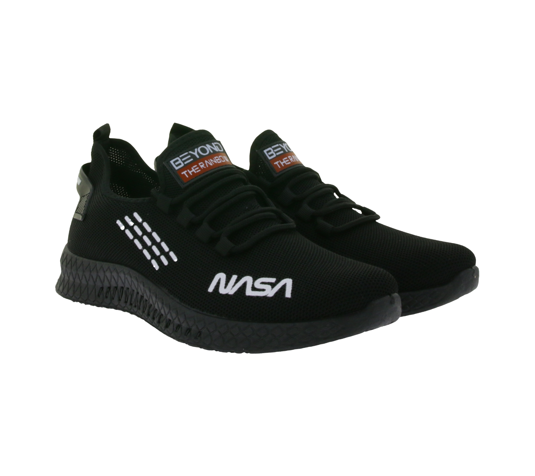 BEYOND THE RAINBOW Freizeit-Sneaker mit NASA Schriftzug Alltags-Schuhe Turnschuhe CSK2065 Schwarz