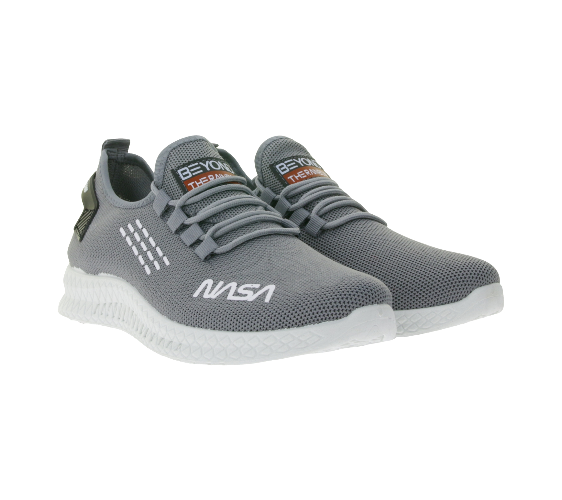 BEYOND THE RAINBOW Herren Freizeit-Sneaker mit NASA Schriftzug Alltags-Schuhe Turnschuhe CSK2064 Grau