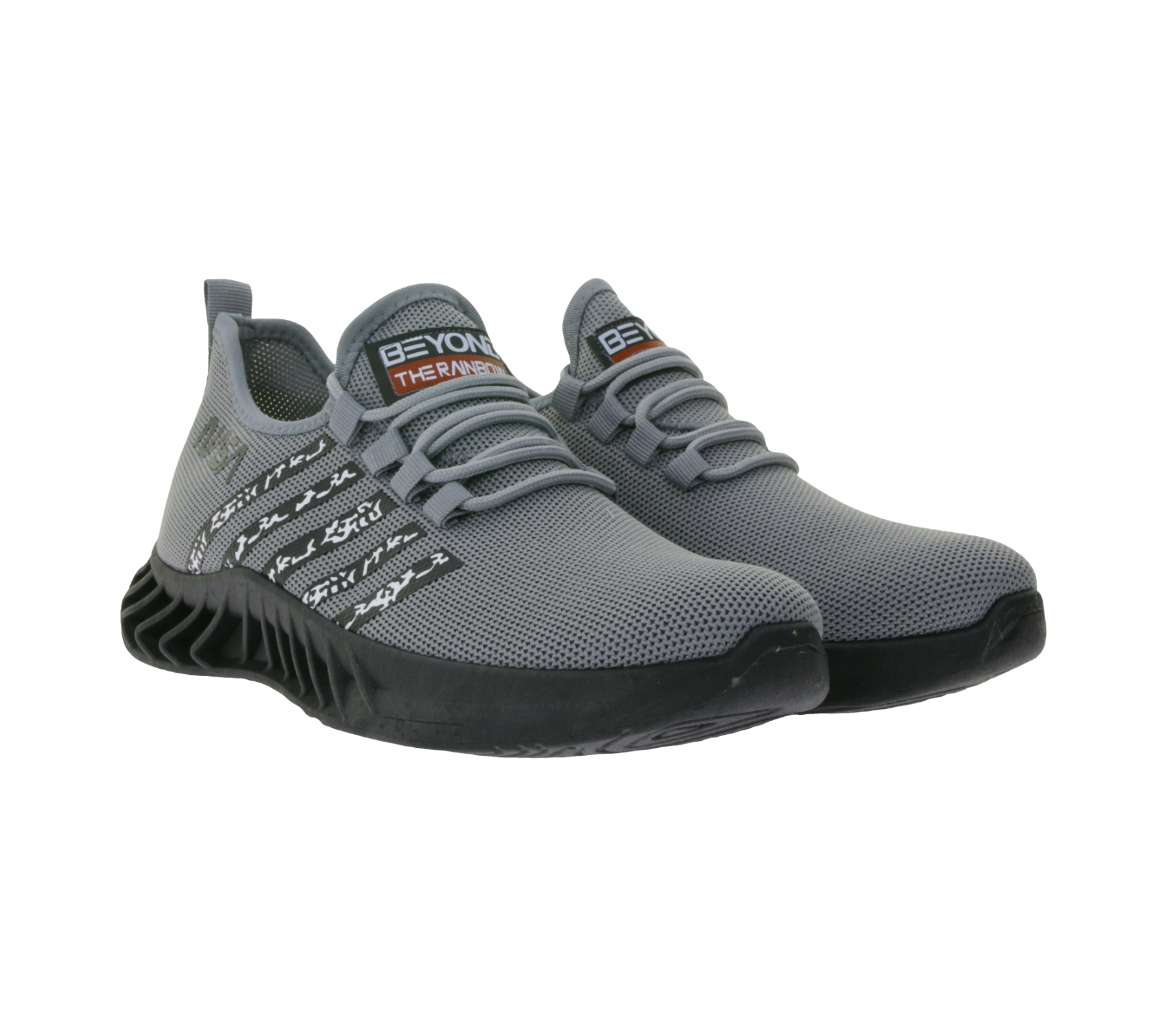 BEYOND THE RAINBOW Herren Freizeit-Sneaker mit NASA Schriftzug Alltags-Schuhe Turnschuhe CSK2068 Grau