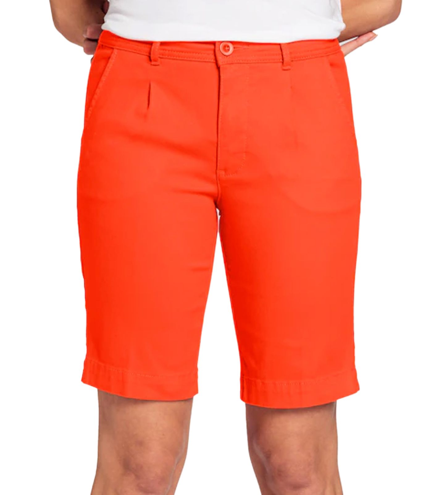 BOYENS´S Damen Stoff-Bermuda kurze Sommer-Hose Baumwoll-Shorts 65408166 Rot/Orange
