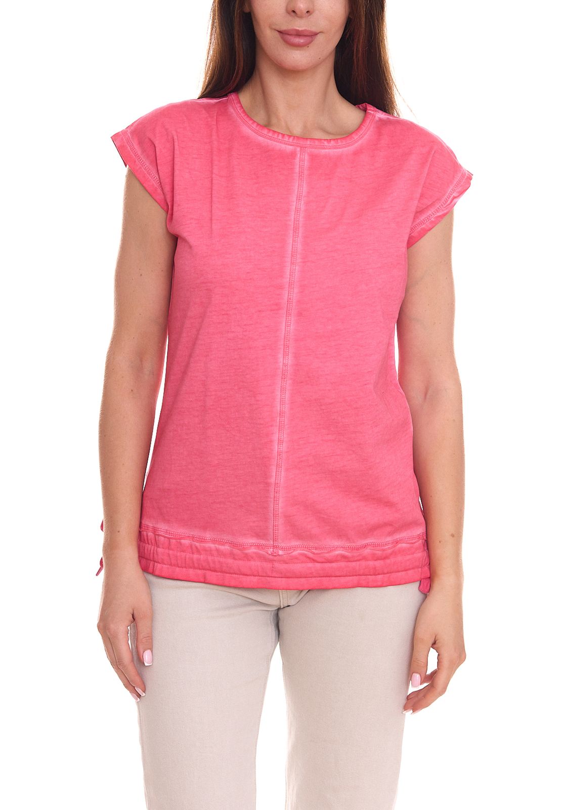 BOYSEN´S Sommer-Shirt lässiges Damen-Shirt mit Bändern am Saum 14645414 Rosa
