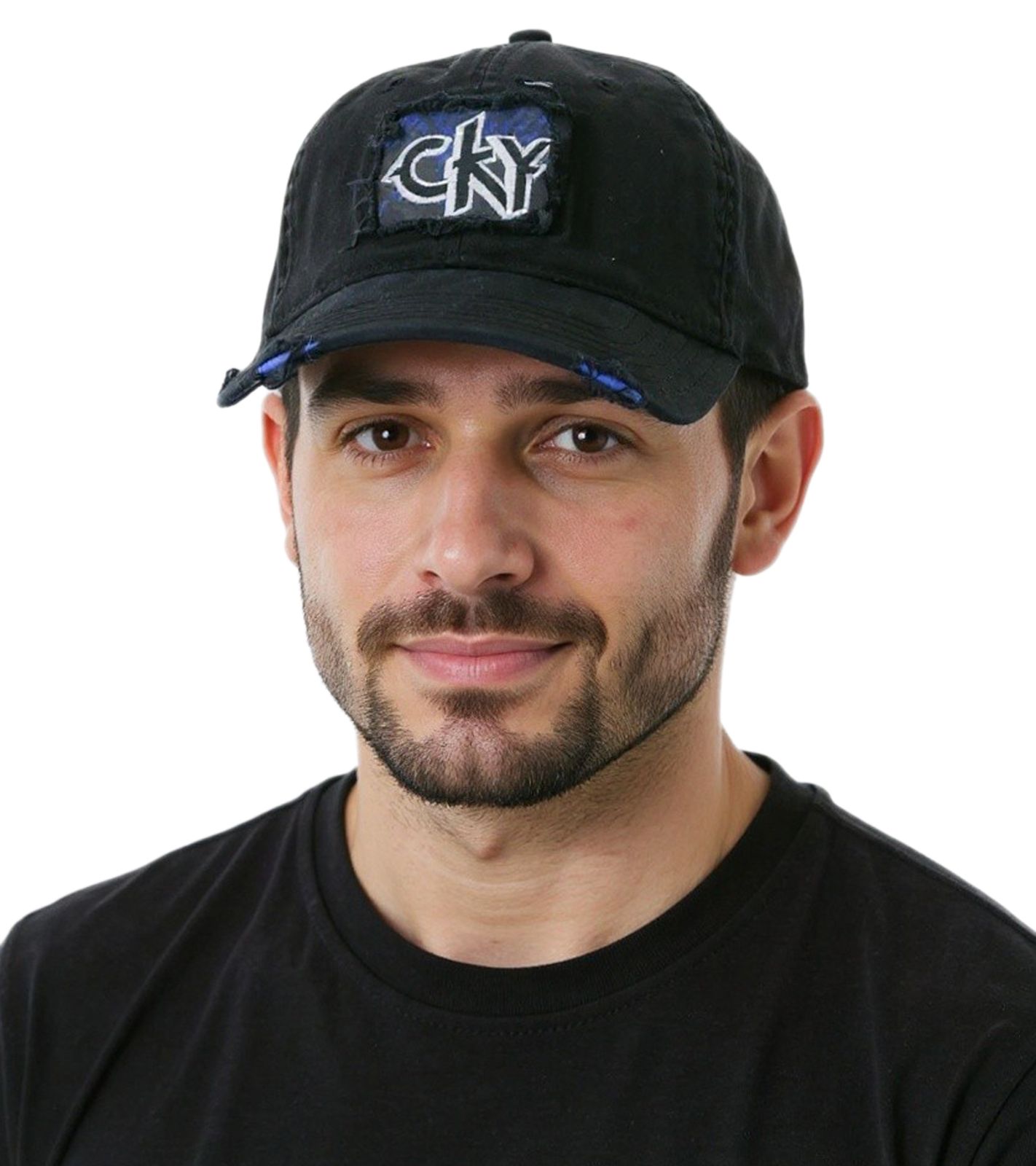 CAMP KILL YOURSELF Unisex Cap Baumwoll-Cap im starken Used Look Kopfbedeckung TC101767CKY Schwarz