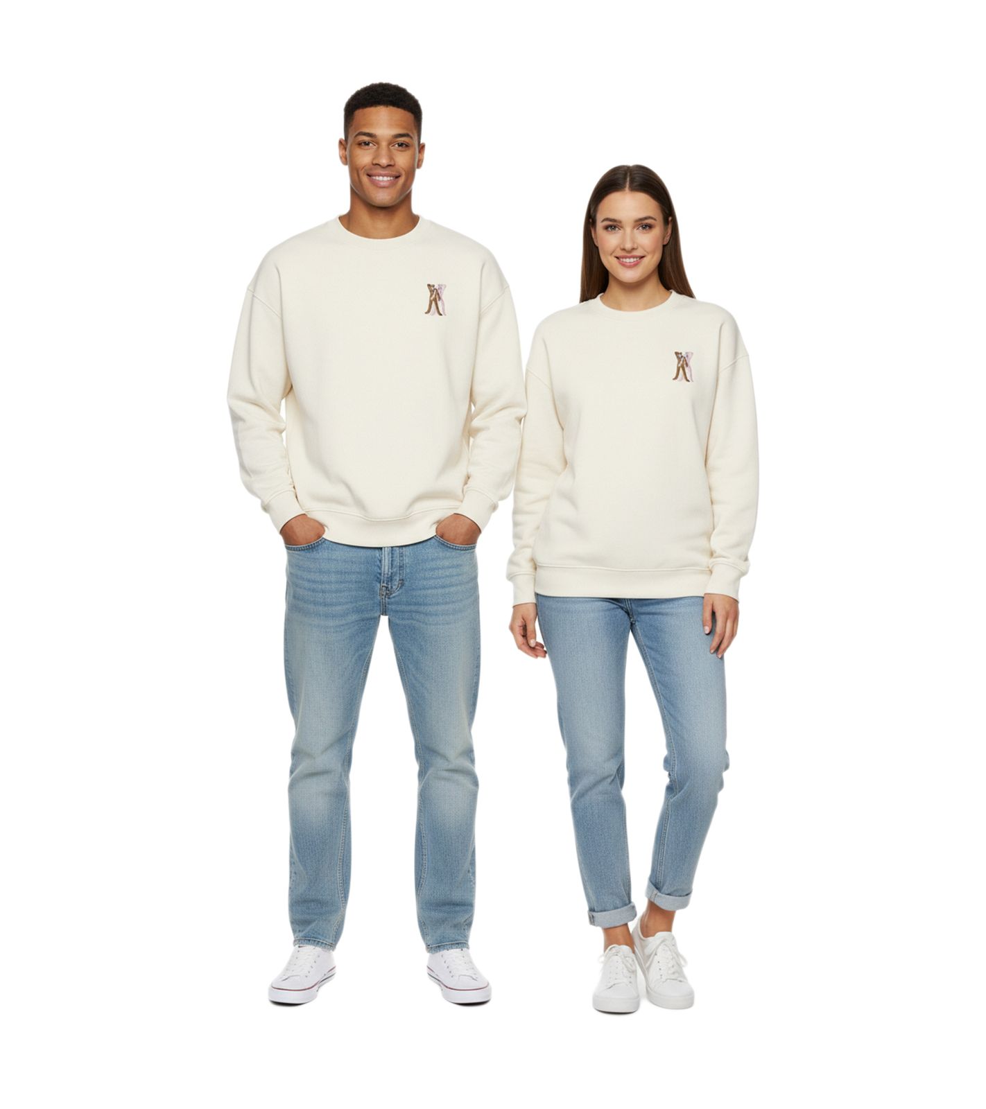 Carne Bollente My Bare Gays Sweatshirt für Damen & Herren auffälliger Grafikprint Weiß/Creme