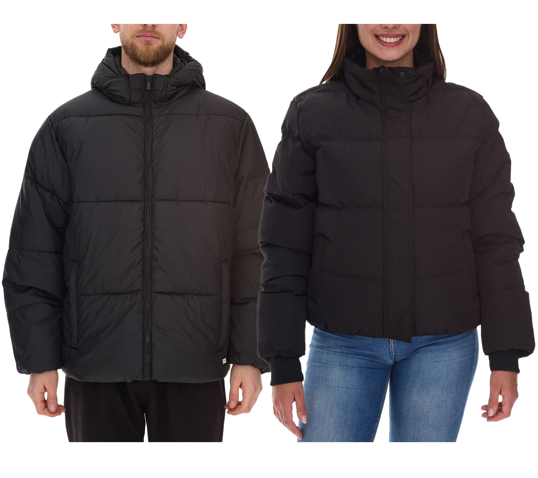 CARS JEANS Soymas Herren oder Caley Damen gesteppte Alltags-Jacke Puffer-Jacke mit abnehmbarer Kapuze oder Stehkragen Herbst-Jacke Stepp-Jacke Schwarz