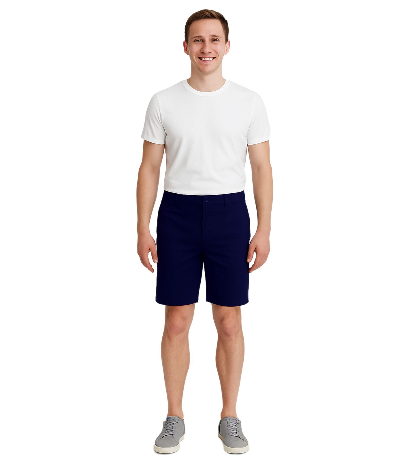 CASUAL FRIDAY Peterson Herren Freizeit-Bermuda Chino-Hose mit Leinen Baumwoll-Shorts kurze Hose 20504682 194013 Dunkelblau
