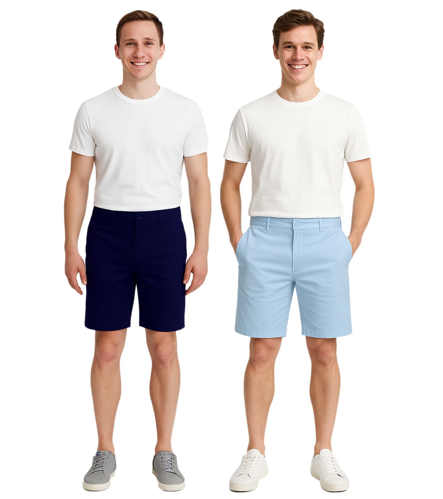 CASUAL FRIDAY Peterson Herren Freizeit-Bermuda Chino-Hose mit Leinen Baumwoll-Shorts kurze Hose 20504682 in Dunkelblau oder Hellblau