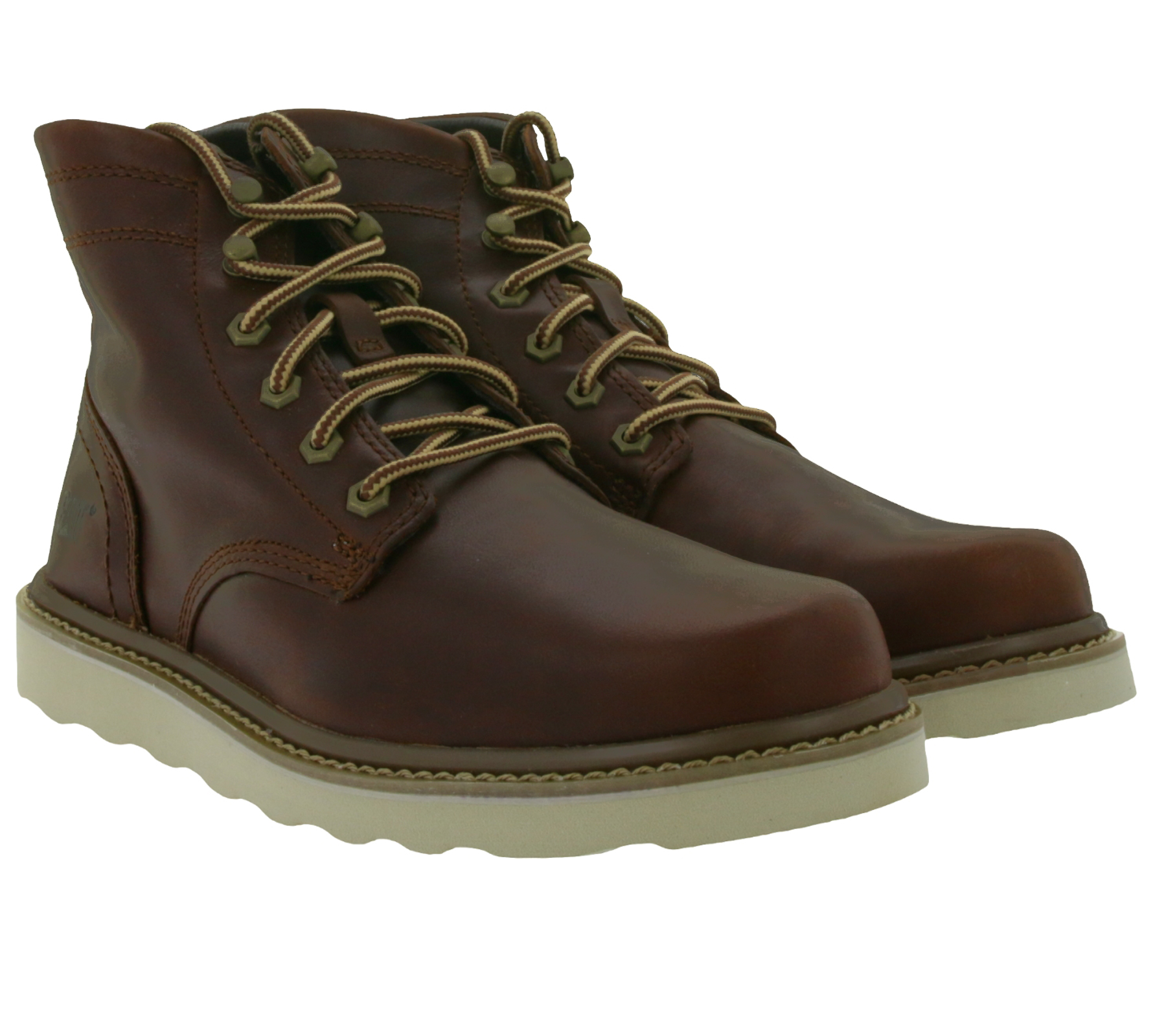 CATERPILLAR Chronicle Herren Echtleder-Schuhe Winter-Schuhe Schnür-Schuhe Herbst-Boots P724972 Braun