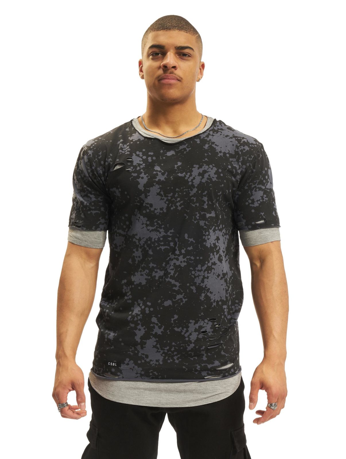 CAYLER & SONS Csbl Deuces Long Layer T-Shirt schwarz/digi/camo