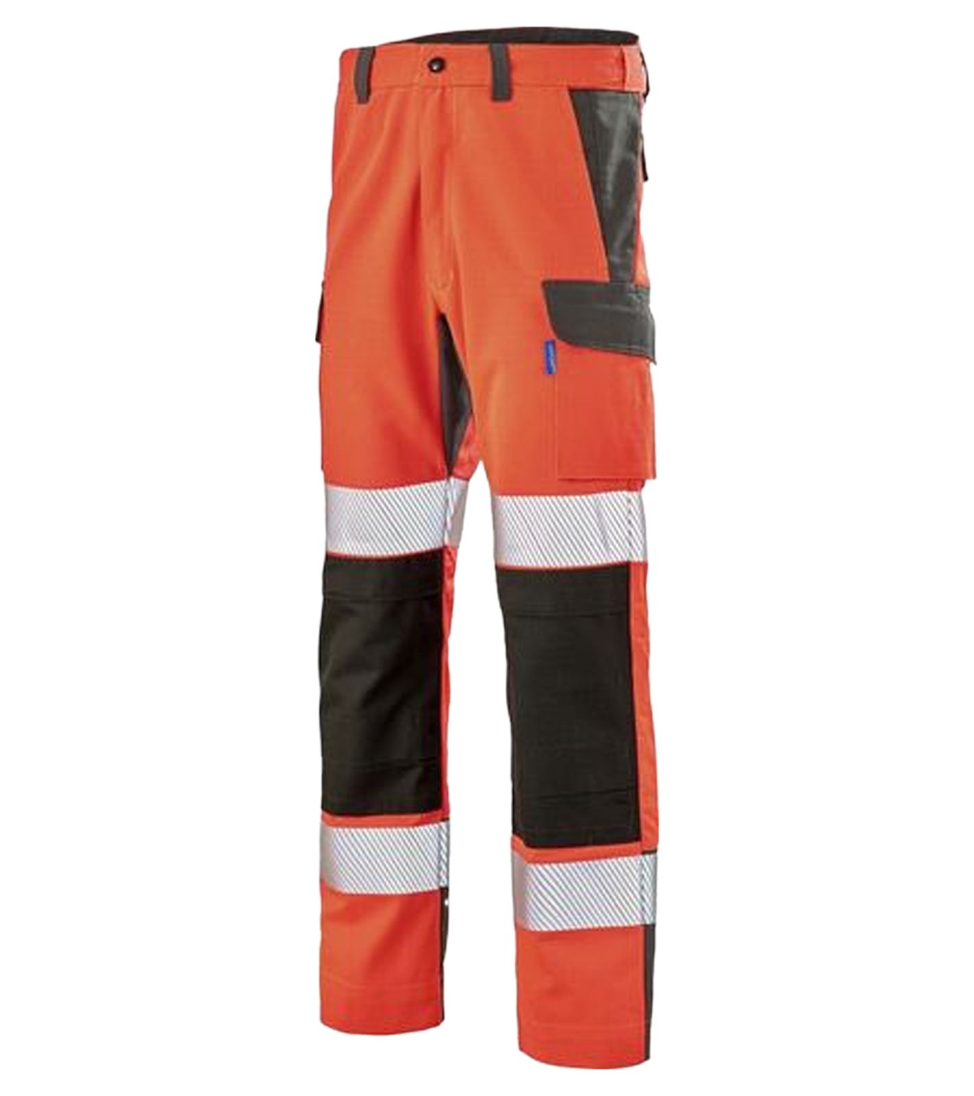 CEPOVETT Fluo Advanced Herren Arbeits-Hose mit Cordura Arbeitskleidung Schutz-Kleidung 270 g/qm PSA Kategorie 2 HV42 33109128 Neon-Rot