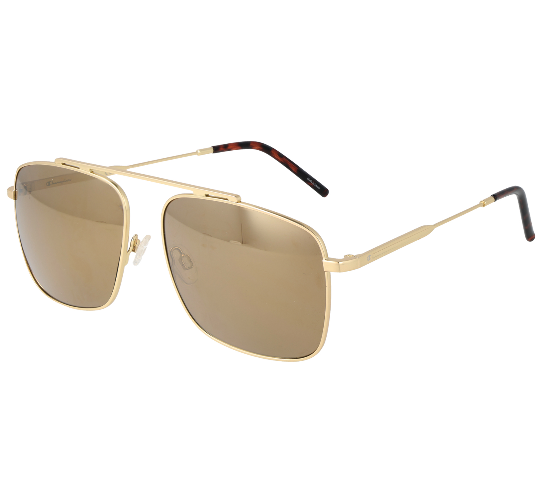 Champion Sonnenbrille Herren Freizeit-Brille verspiegelte Urlaubs-Brille polarisiert Filterkategorie 1 CU515201 Gold