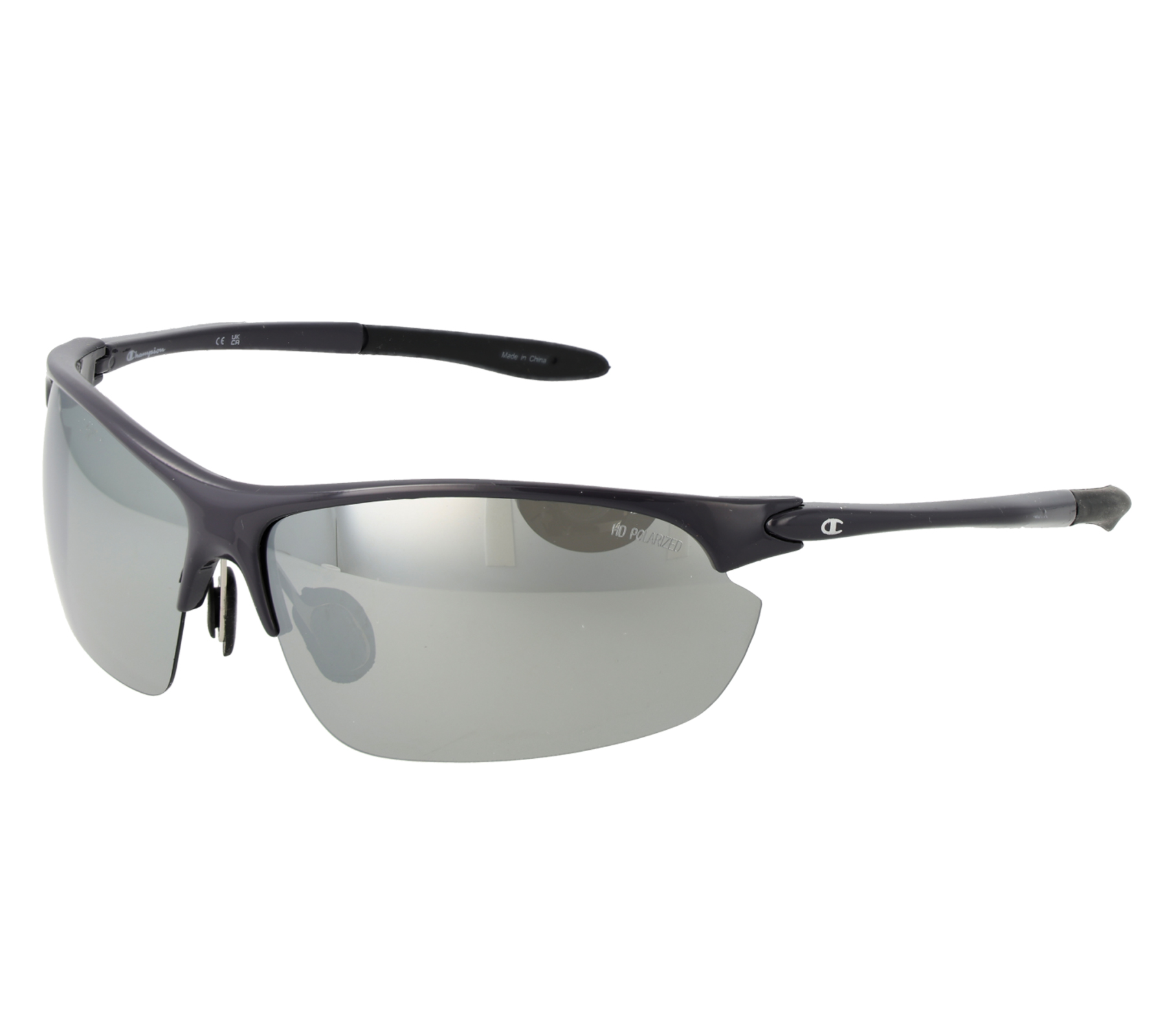 Champion Sport Sonnenbrille Herren Sport-Brille verspiegelte Urlaubs-Brille polarisiert Filterkategorie 3 CU513002 Grau
