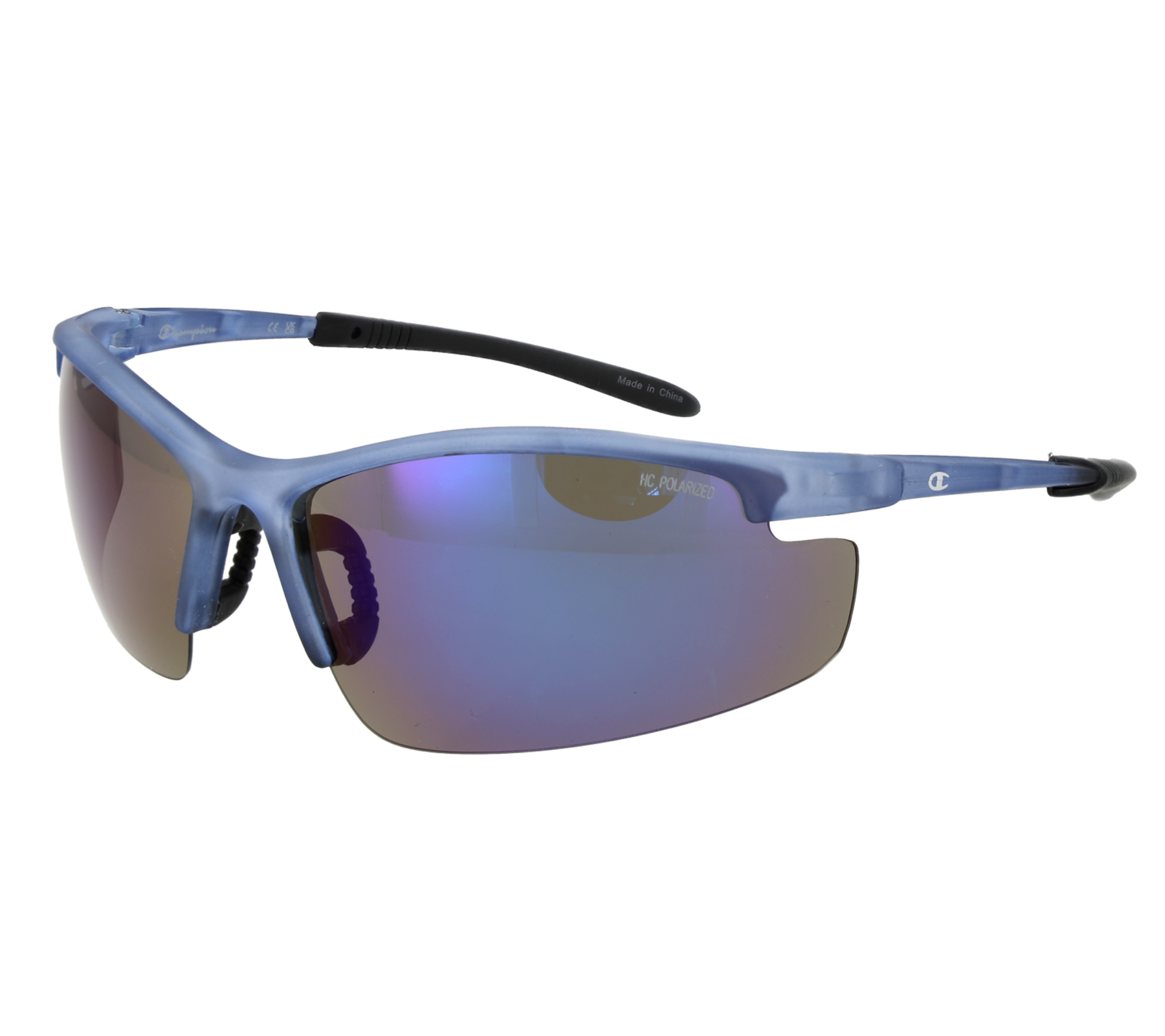 Champion Sport Sonnenbrille Herren Sport-Brille verspiegelte Urlaubs-Brille polarisiert Filterkategorie 3 CU514405 Blau