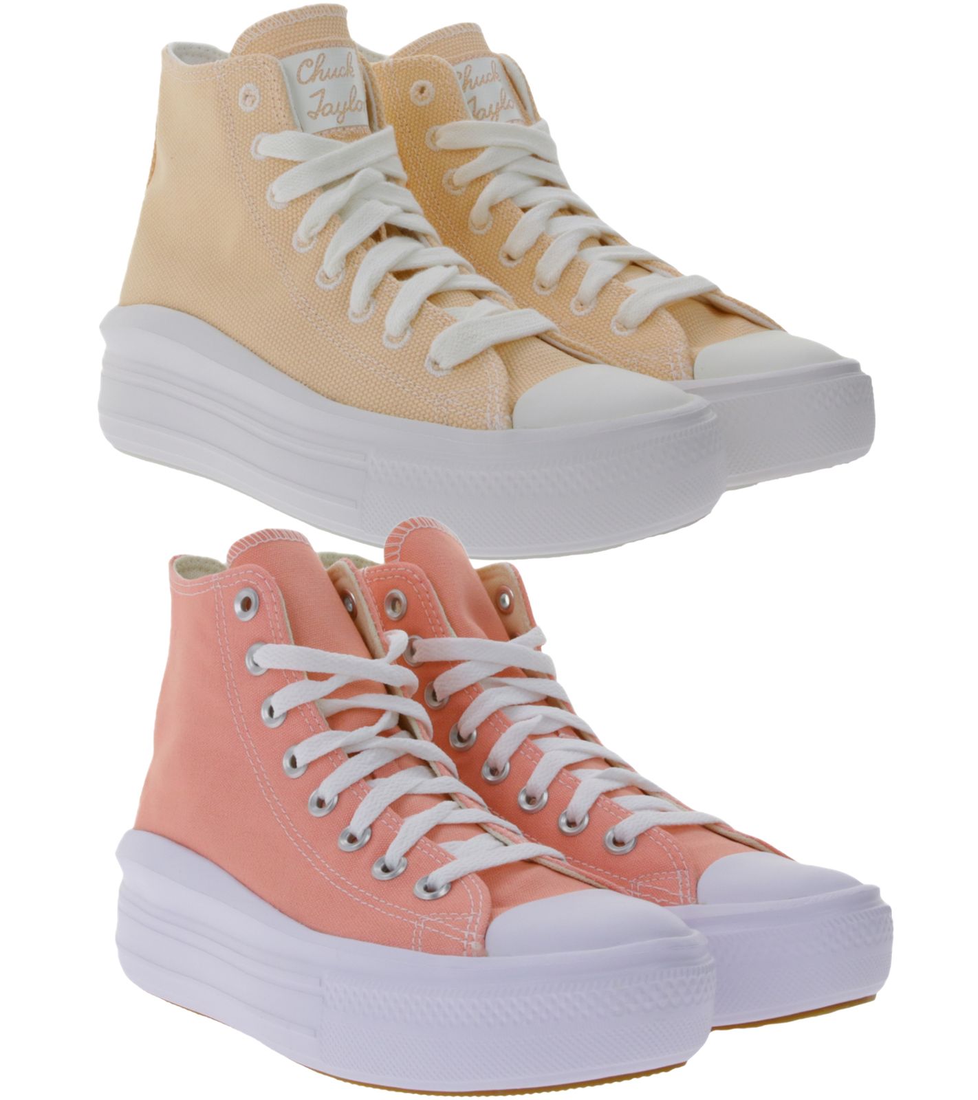 Converse Chuck Taylor All Star Move Damen High Top Sneaker aus Canvas in Apricot oder Rosa