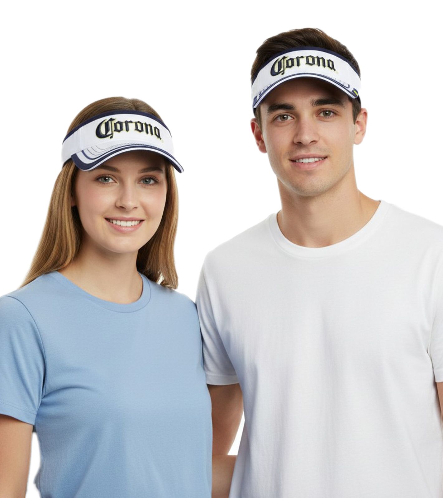 Corona Extra Unisex Visor-Cap stylische Baumwoll-Cap Sonnen-Blende 5366COR Weiß