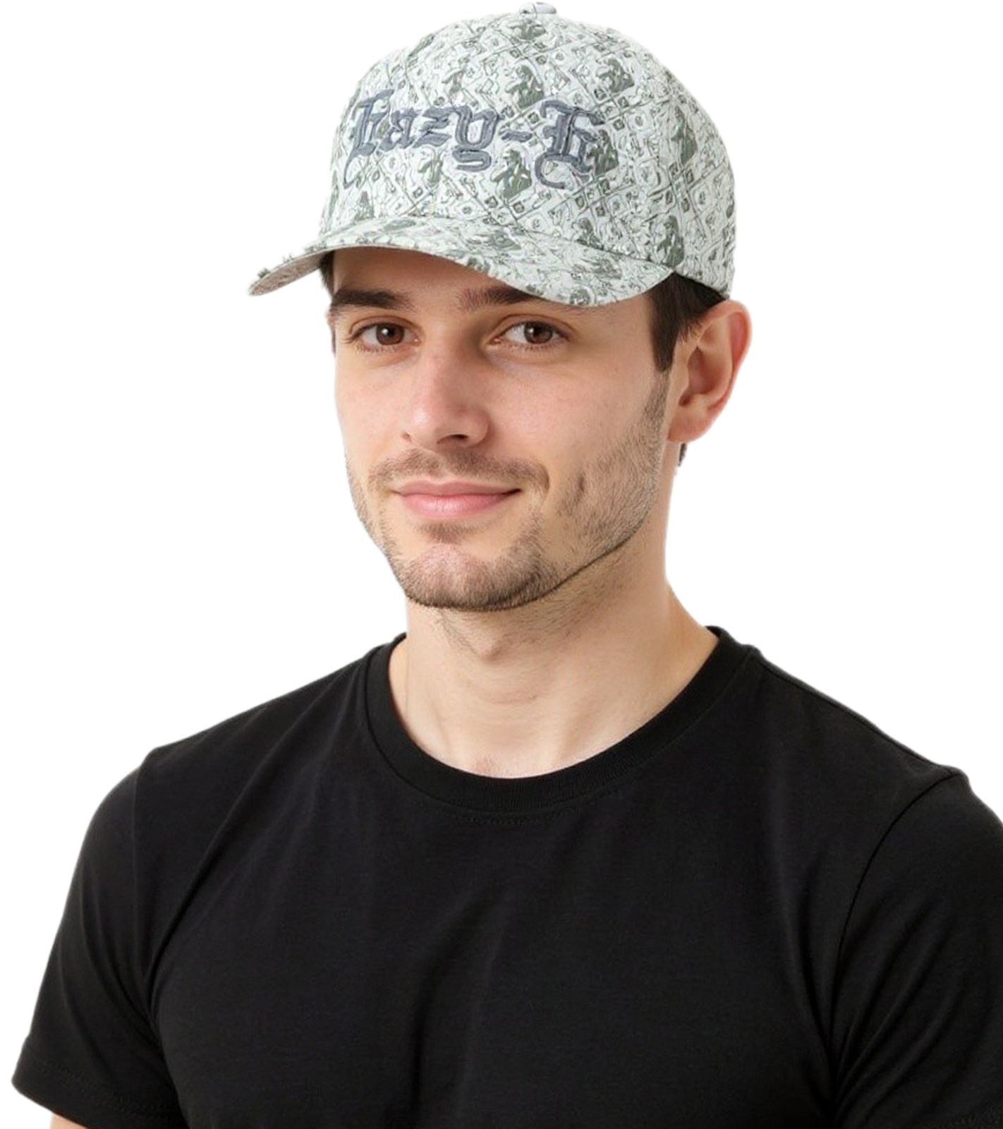 Eazy-E Unisex Flat Brim Cap US Rapper Fan-Wear mit flachem Schirm TC110973ESE4 Weiß/Grau
