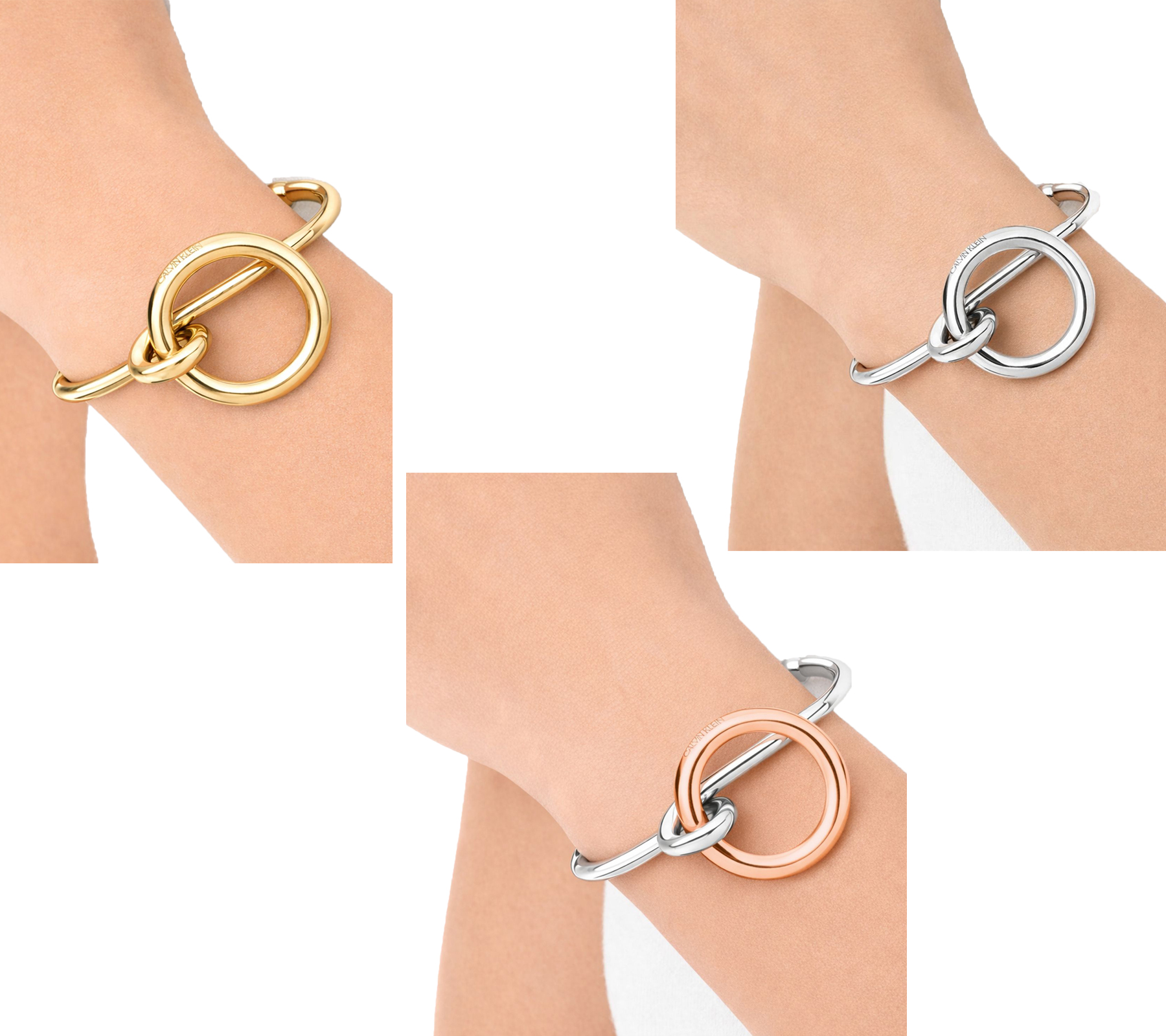Edler Calvin Klein Clinc Damen-Armreif aus Edelstahl Arm- & Handgelenk-Schmuck Größe XS Rose-Gold, Silber oder Gold