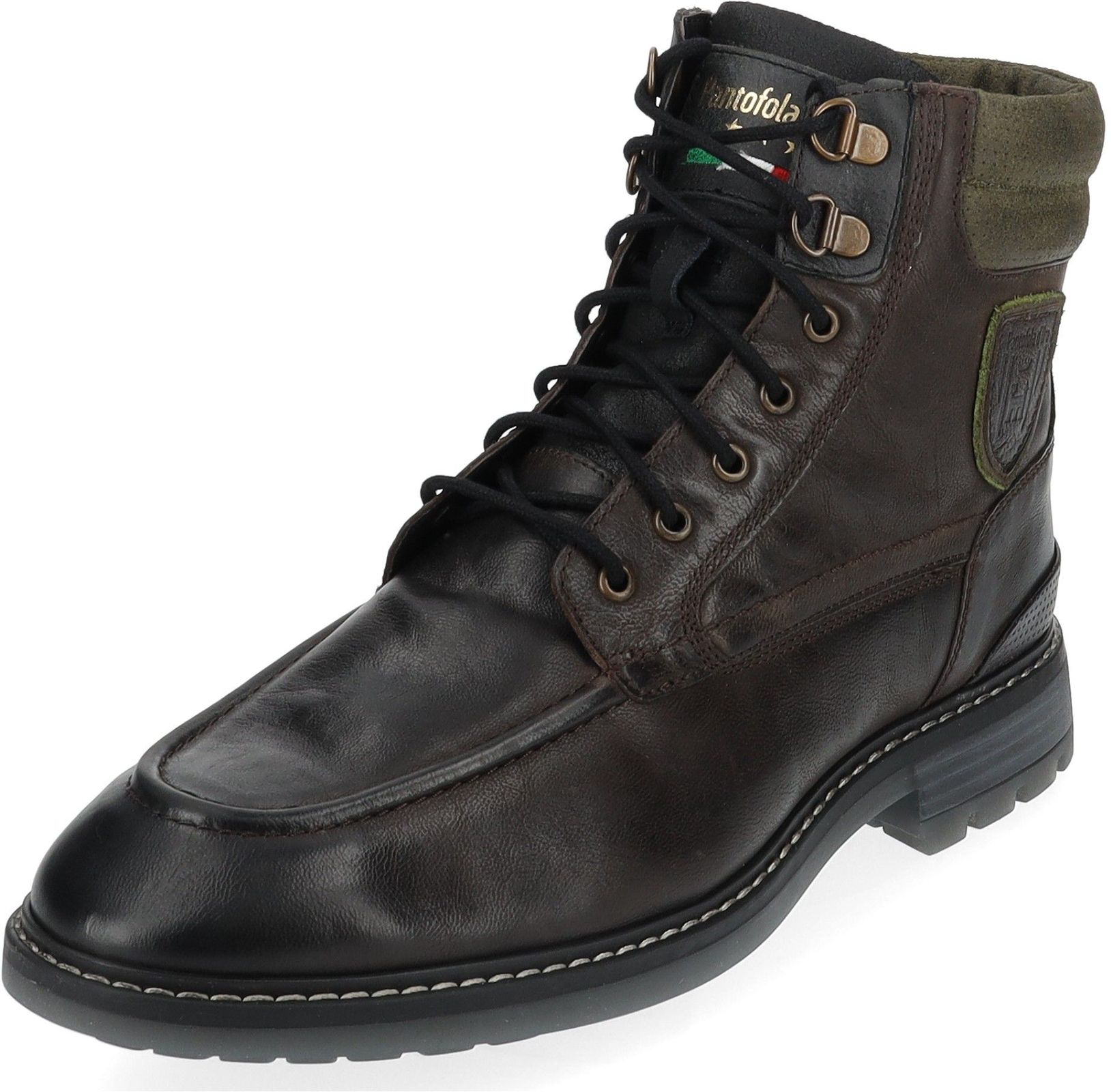 Elegante Pantofola d´Oro Stiefelette Schnürschuhe für Herren 10233053.7ZW Braun